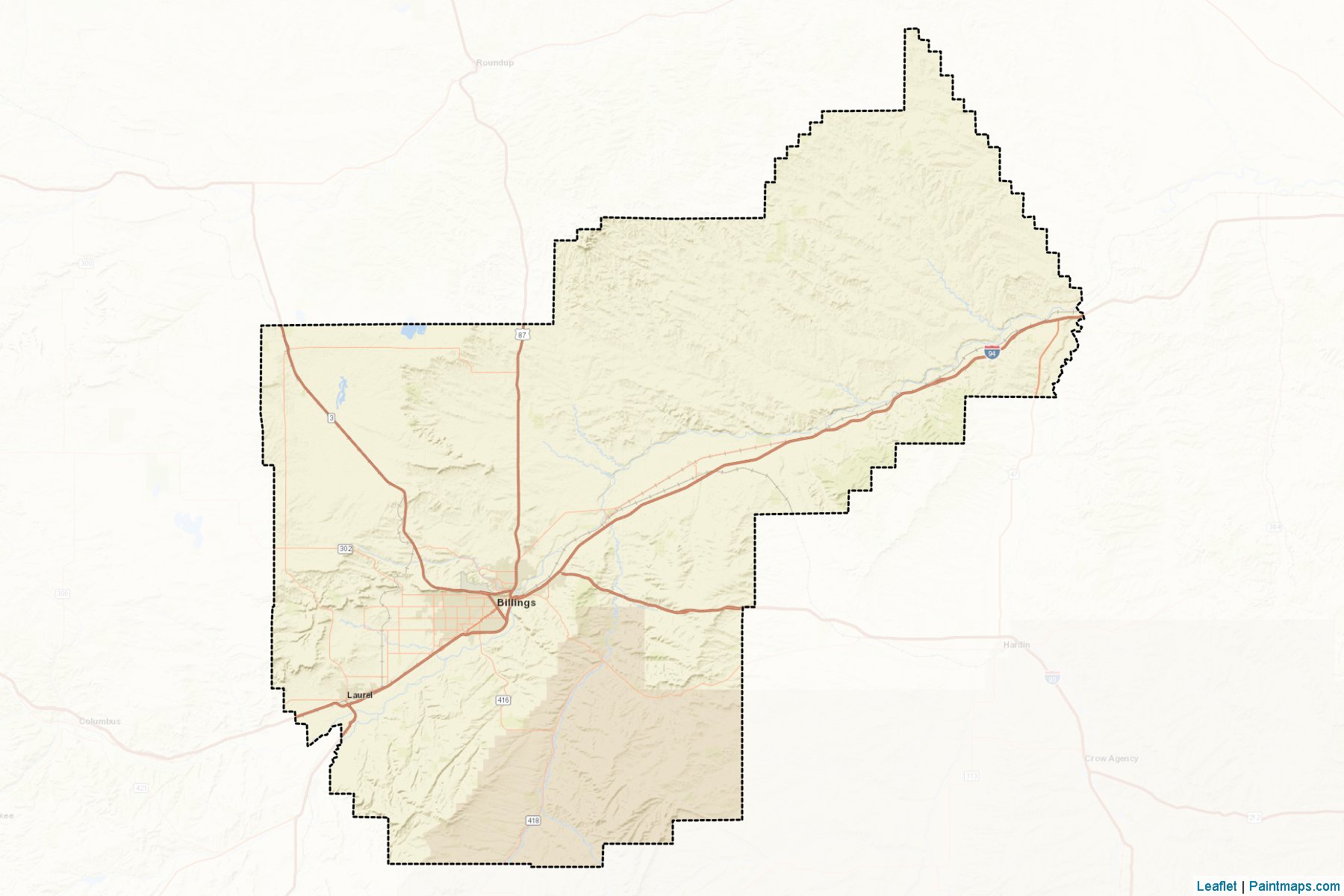 Muestras de recorte de mapas Yellowstone (Montana)-2