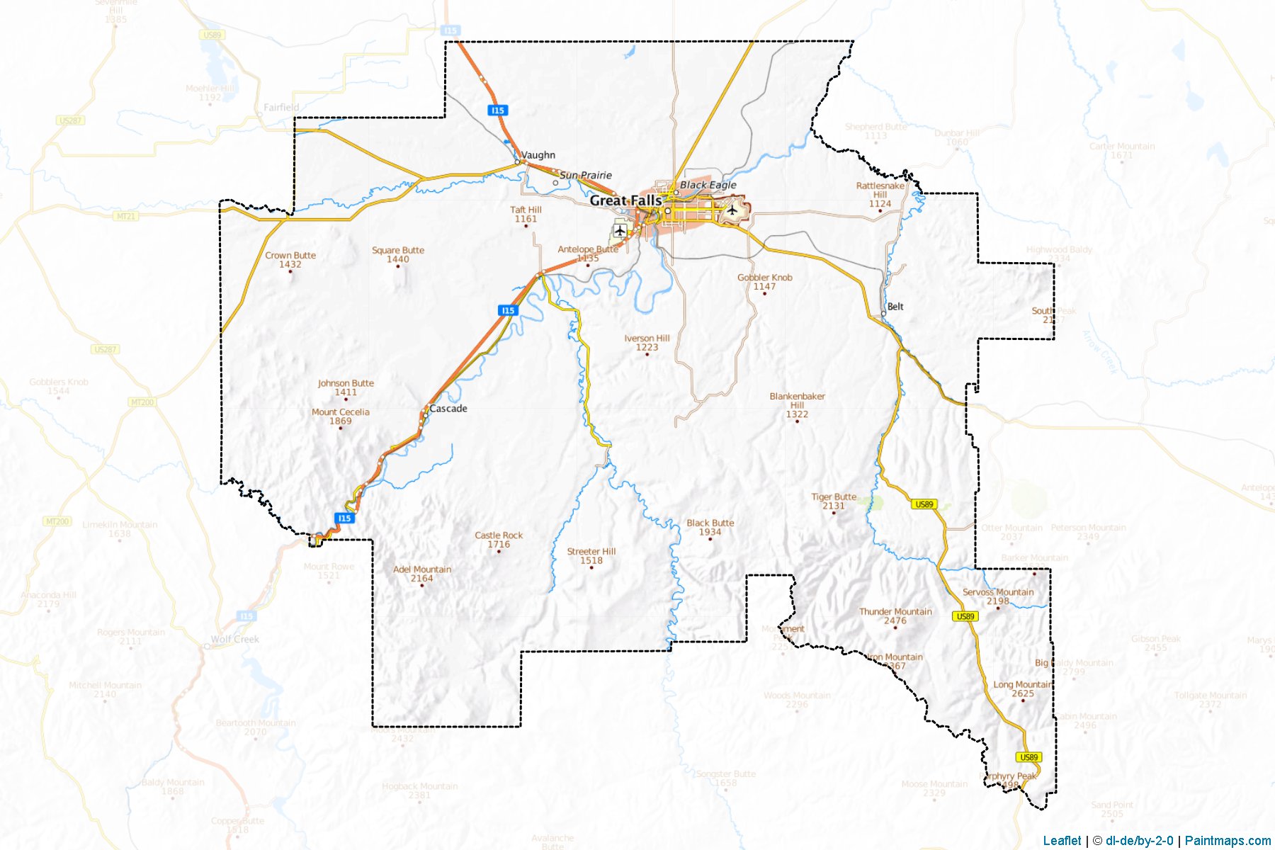 Muestras de recorte de mapas Cascade (Montana)-1