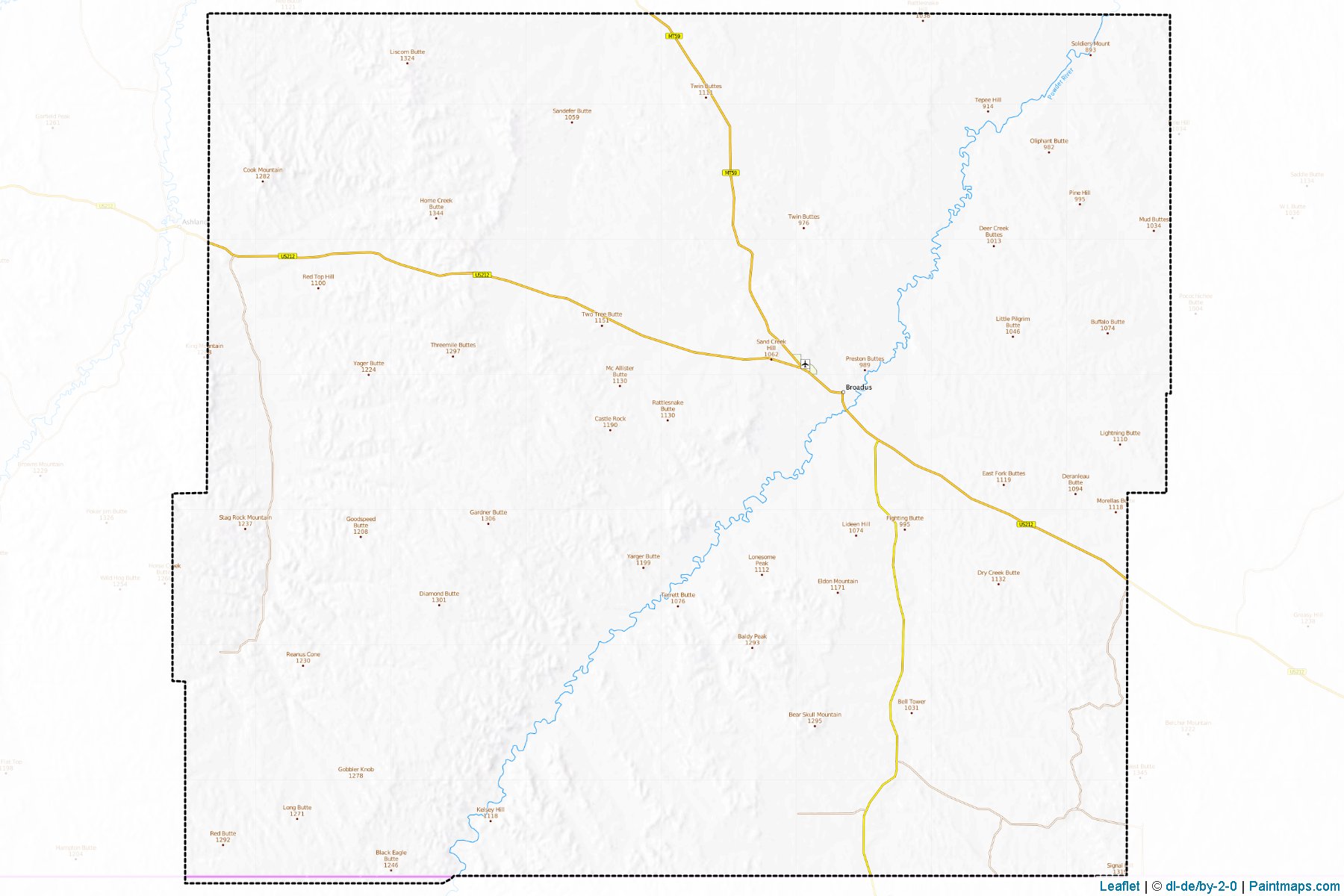 Powder River (Montana) Map Cropping Samples-1