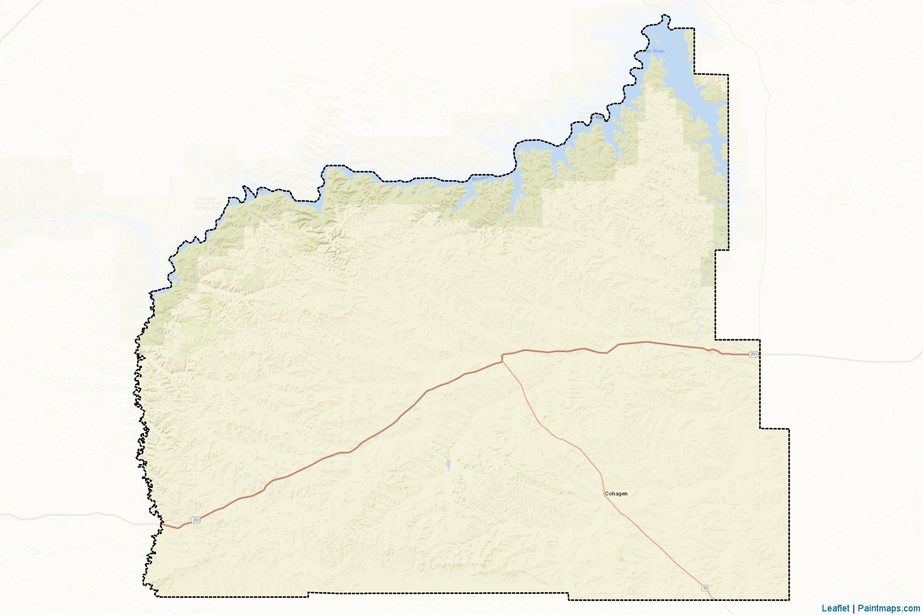 Muestras de recorte de mapas Garfield (Montana)-2