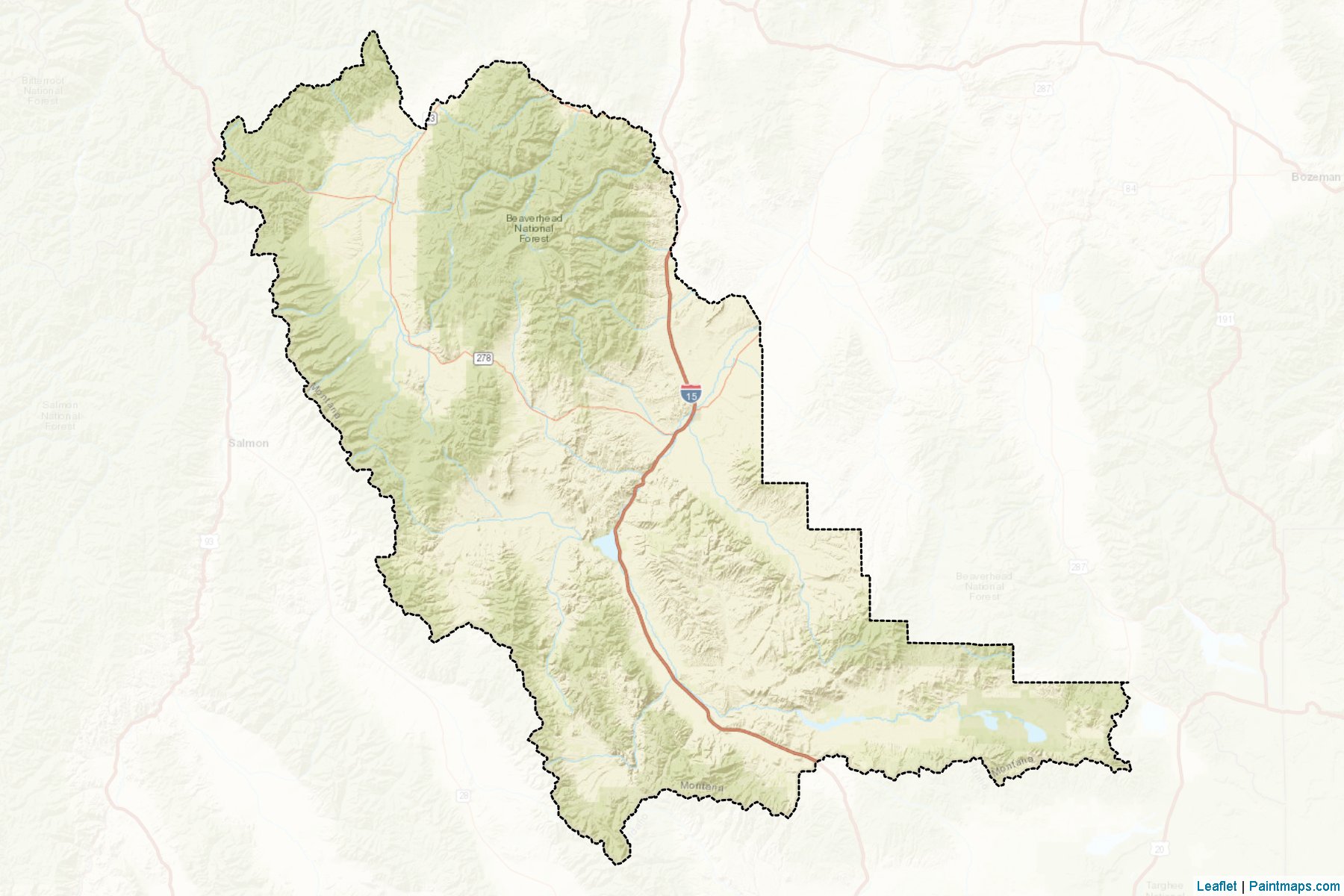 Beaverhead (Montana) Map Cropping Samples-2