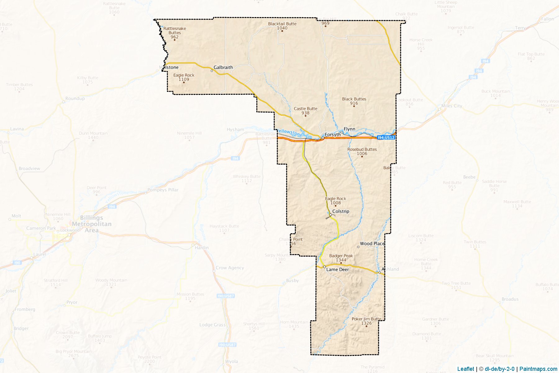 Rosebud (Montana) Map Cropping Samples-1