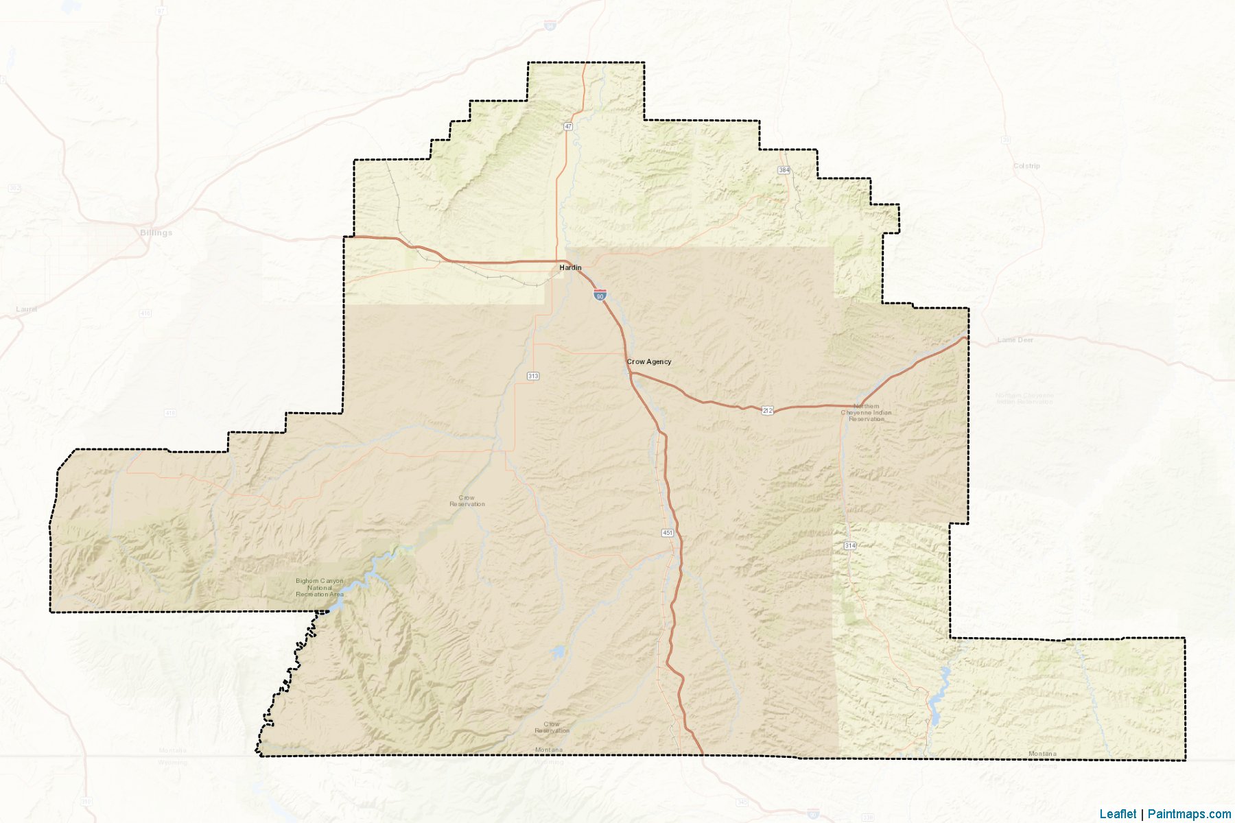 Big Horn (Montana) Map Cropping Samples-2