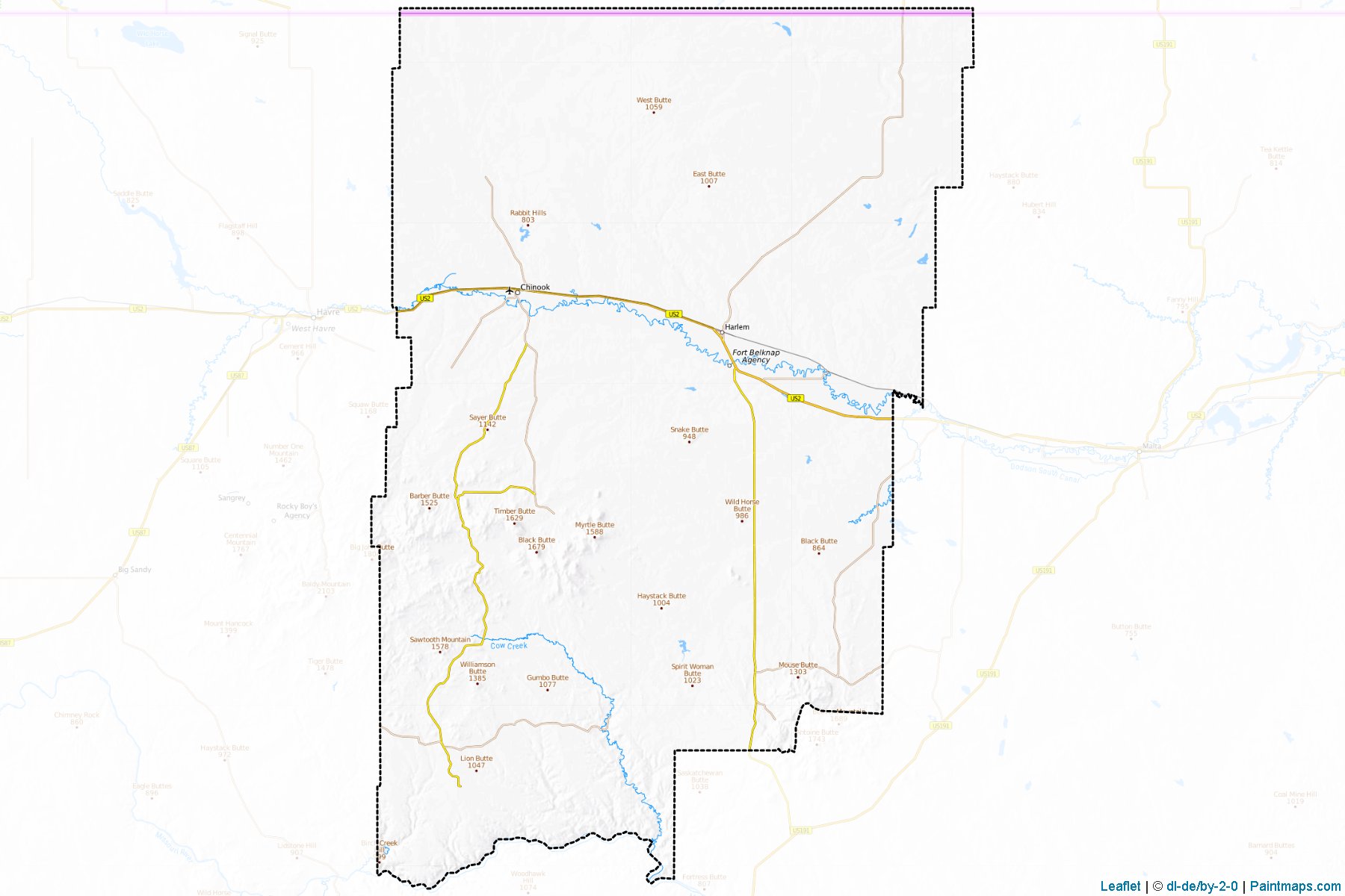 Blaine (Montana) Map Cropping Samples-1