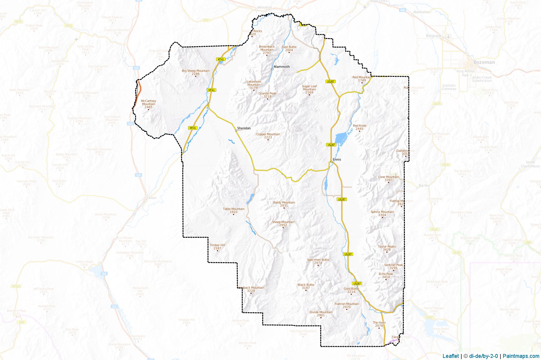 Madison (Montana) Map Cropping Samples-1