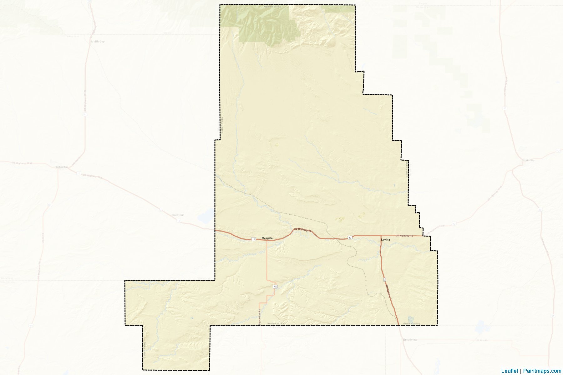 Golden Valley (Montana) Map Cropping Samples-2