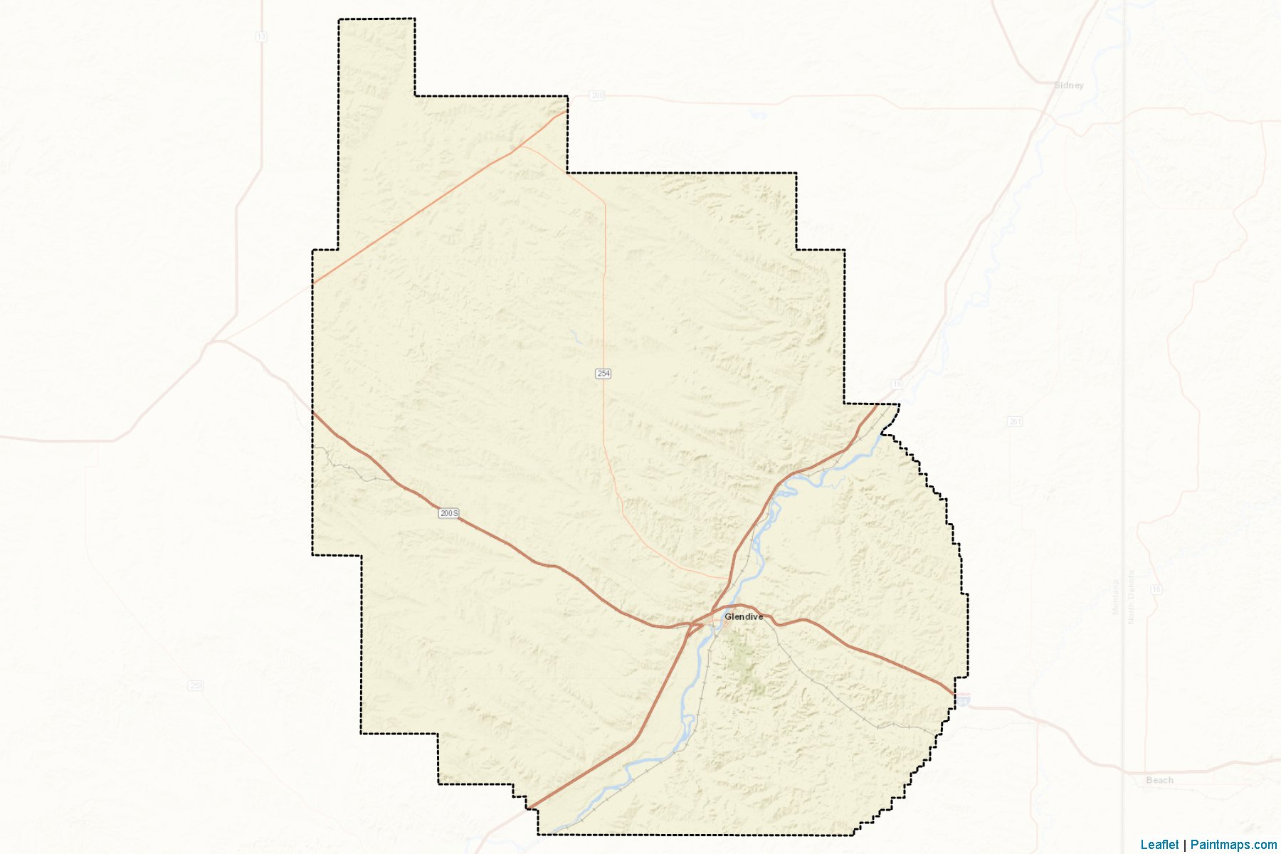 Muestras de recorte de mapas Dawson (Montana)-2