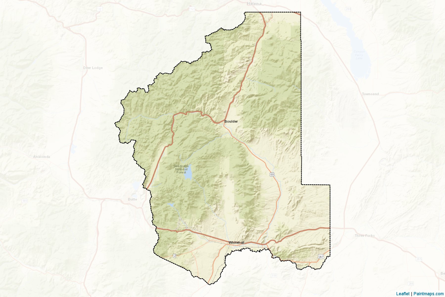 Muestras de recorte de mapas Jefferson (Montana)-2