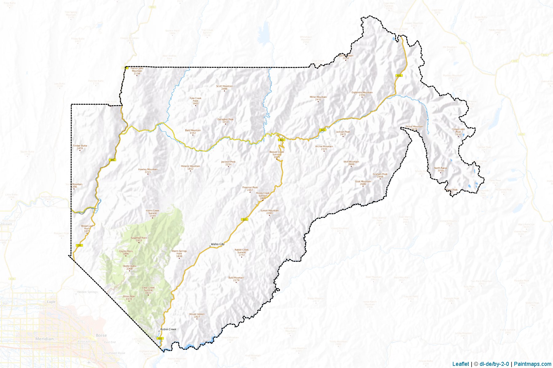 Boise (Idaho) Map Cropping Samples-1