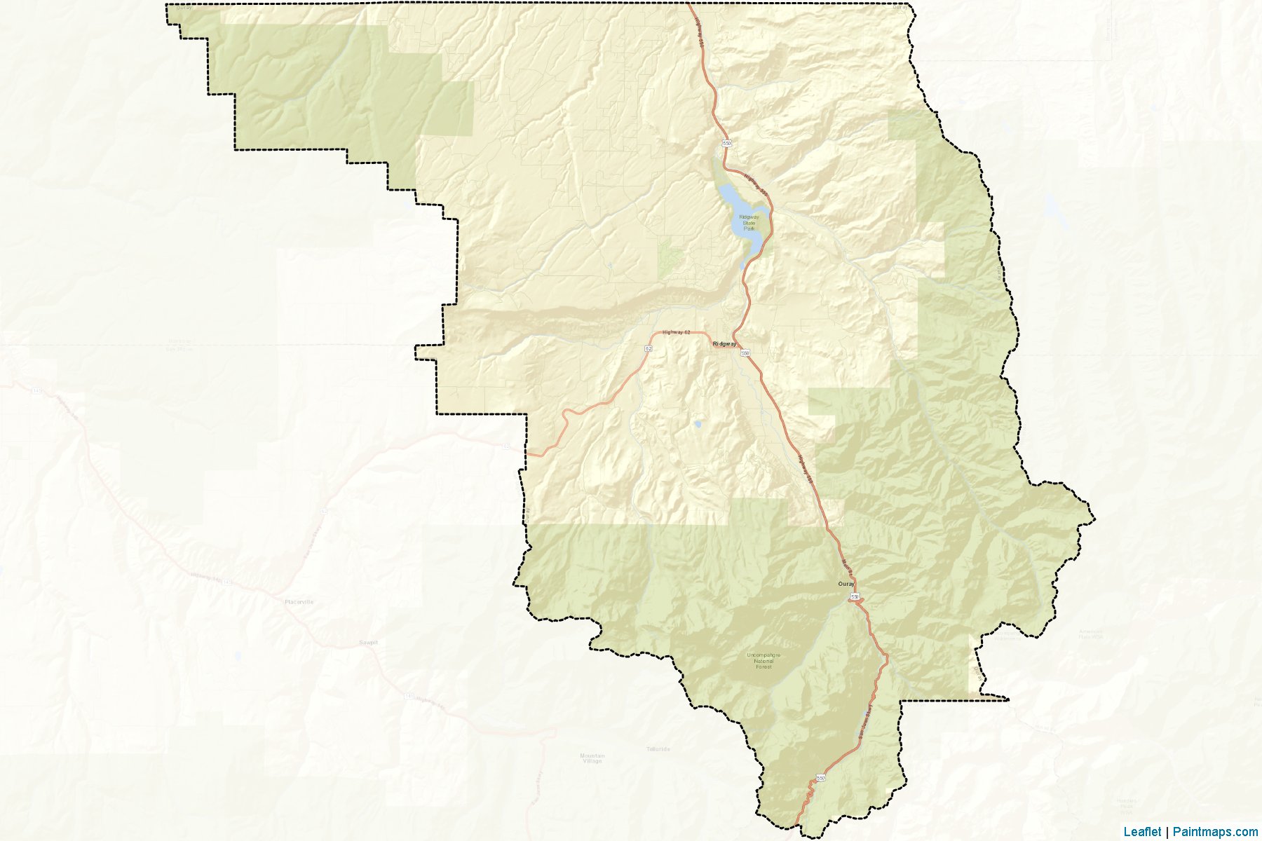 Ouray (Colorado) Map Cropping Samples-2