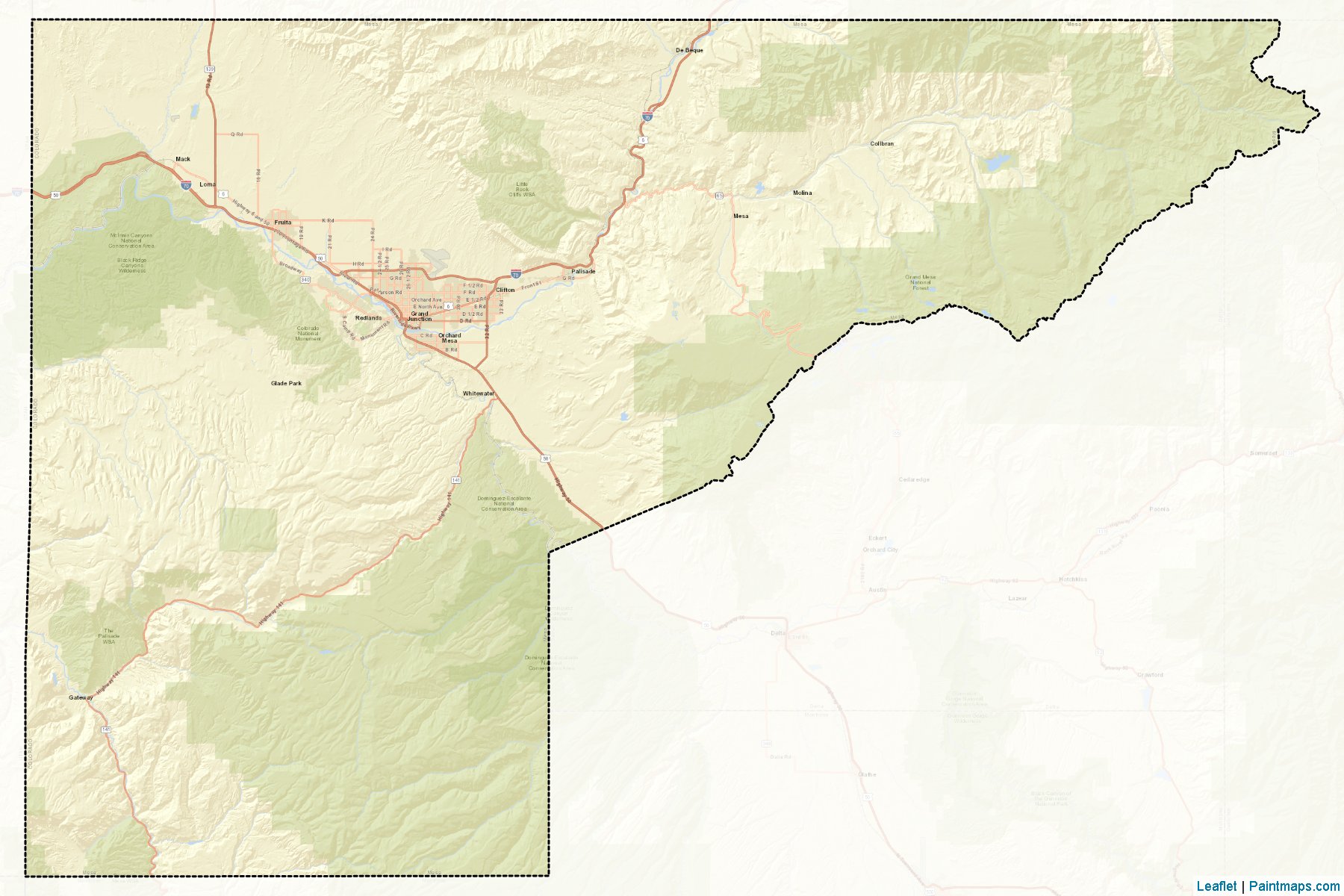 Mesa County (Kolorado) Haritası Örnekleri-2