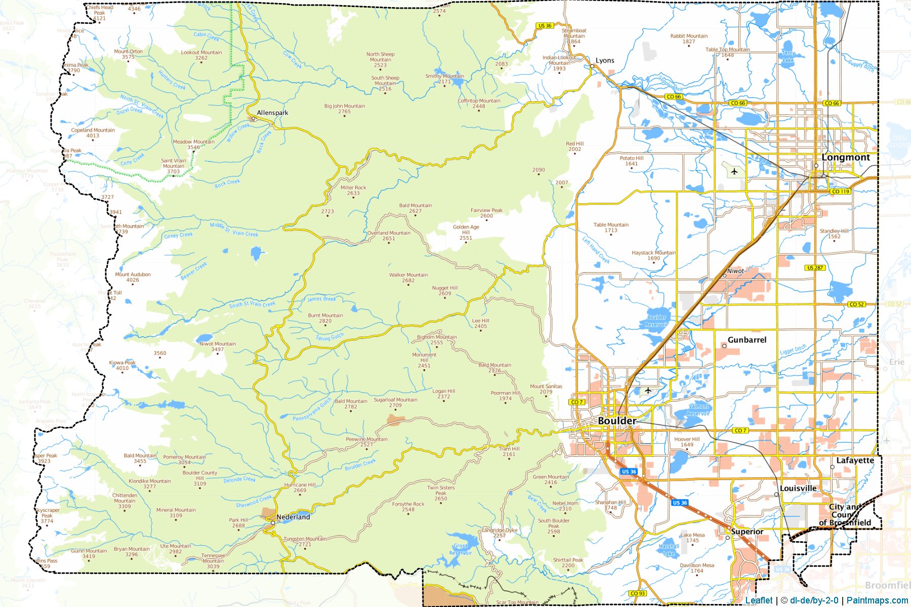 Boulder (Colorado) Map Cropping Samples-1