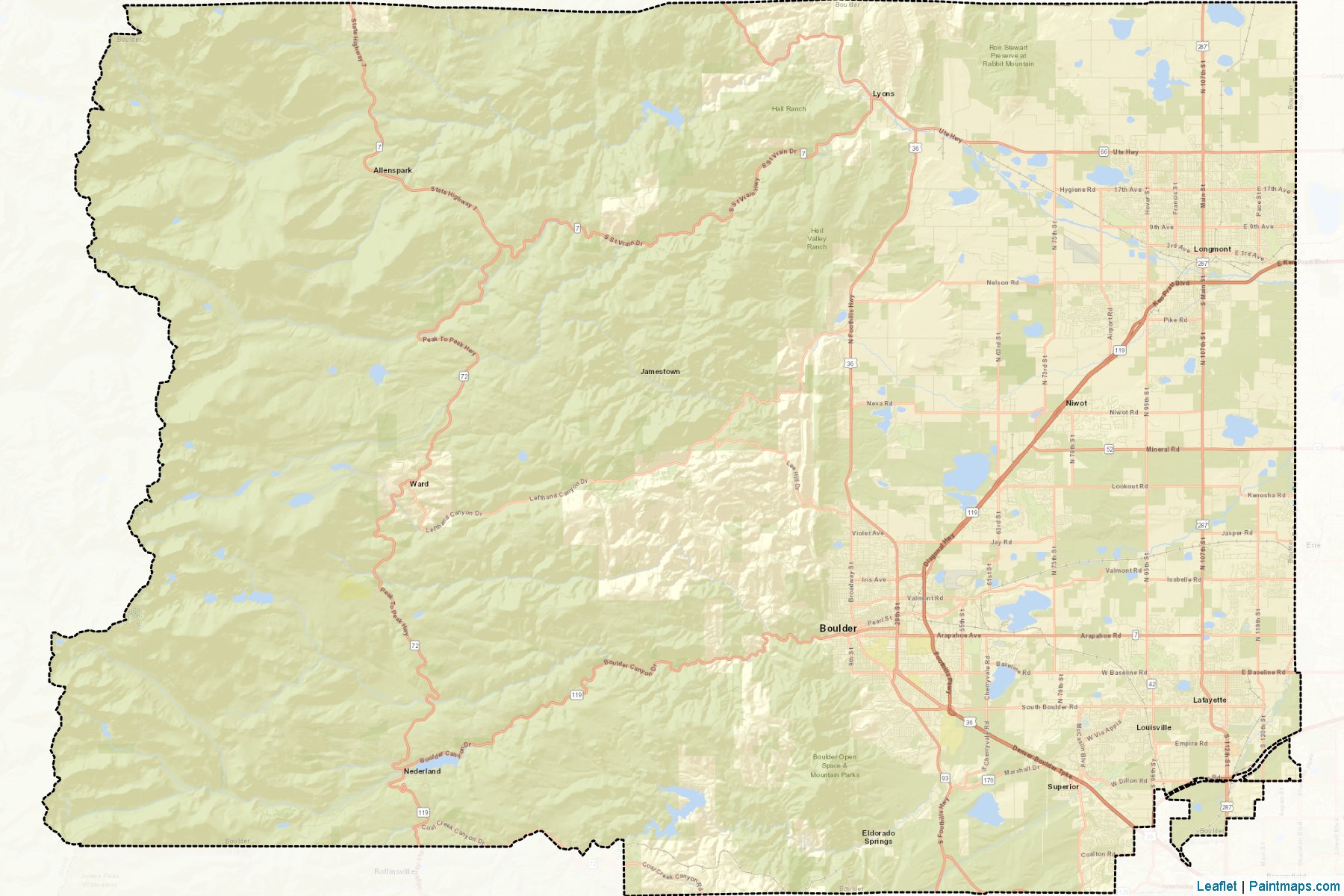 Boulder (Colorado) Map Cropping Samples-2