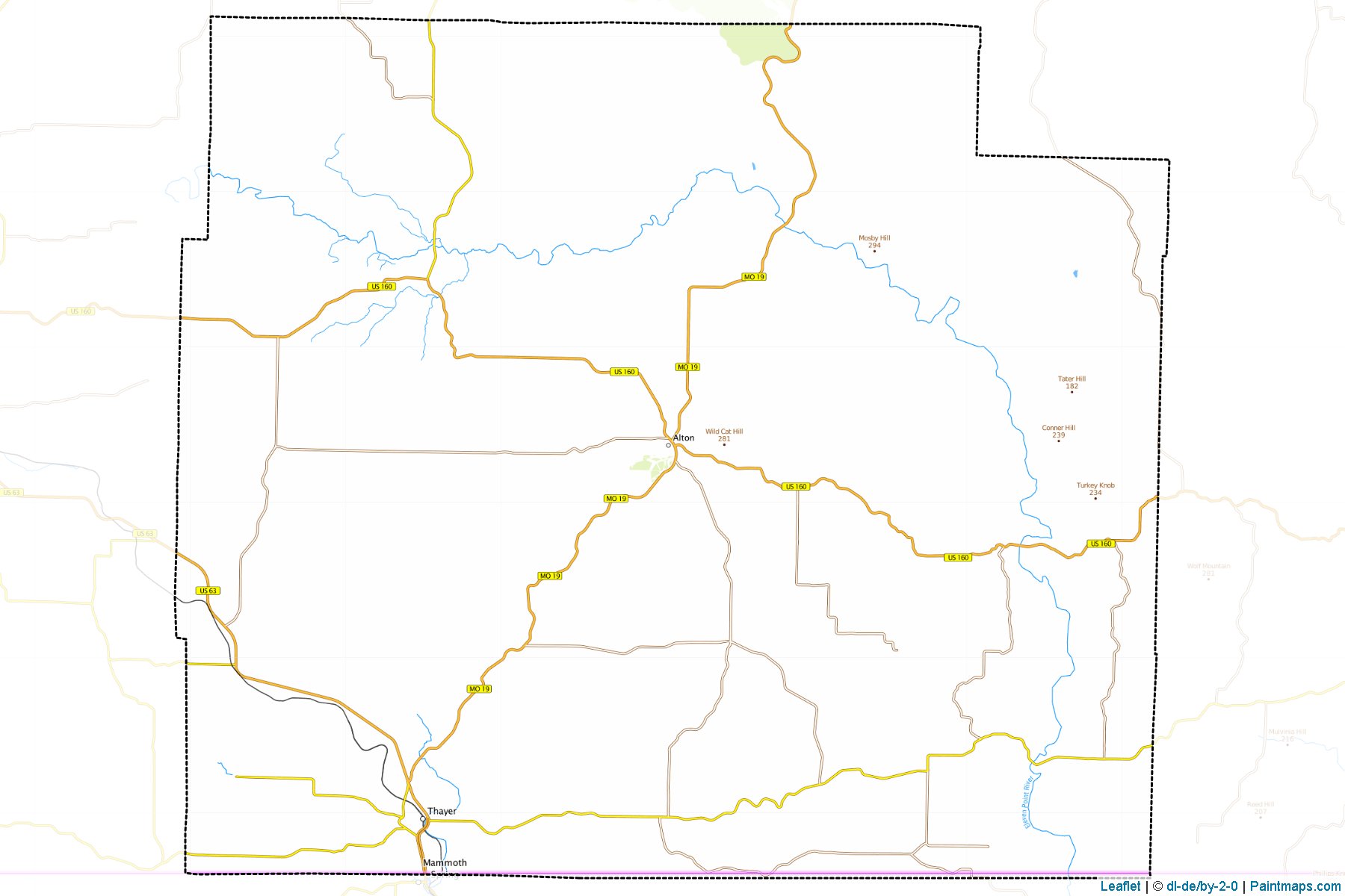 Oregon (Missouri) Haritası Örnekleri-1