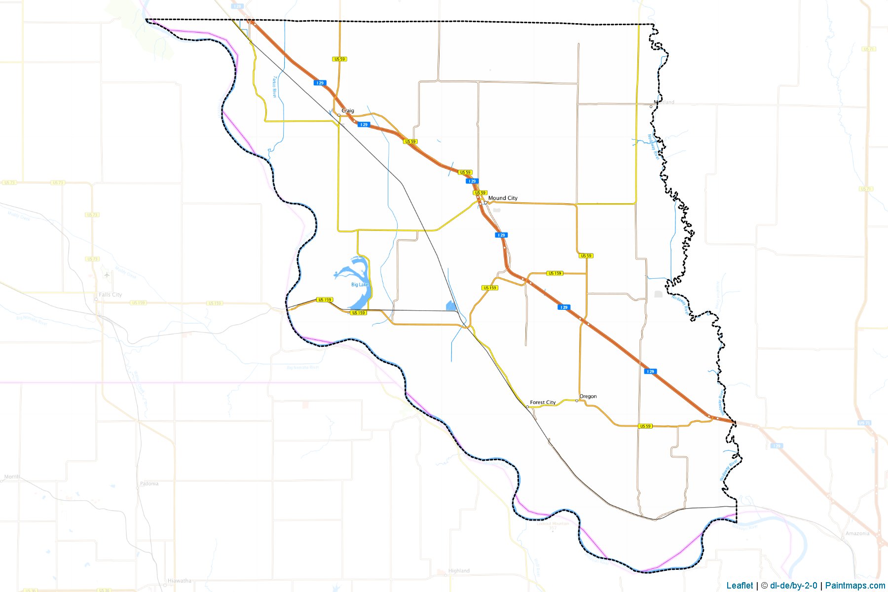 Muestras de recorte de mapas Holt (Missouri)-1