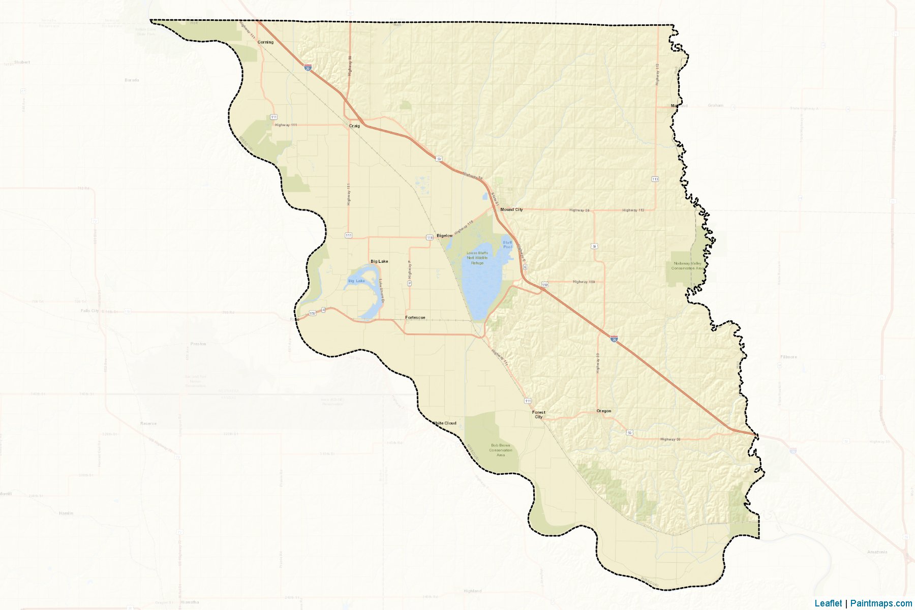 Muestras de recorte de mapas Holt (Missouri)-2