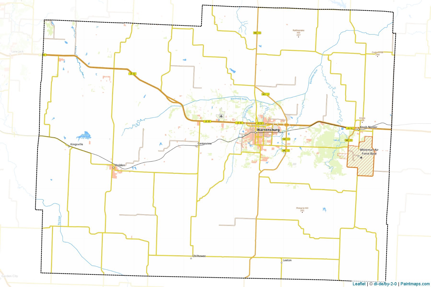 Muestras de recorte de mapas Johnson (Missouri)-1