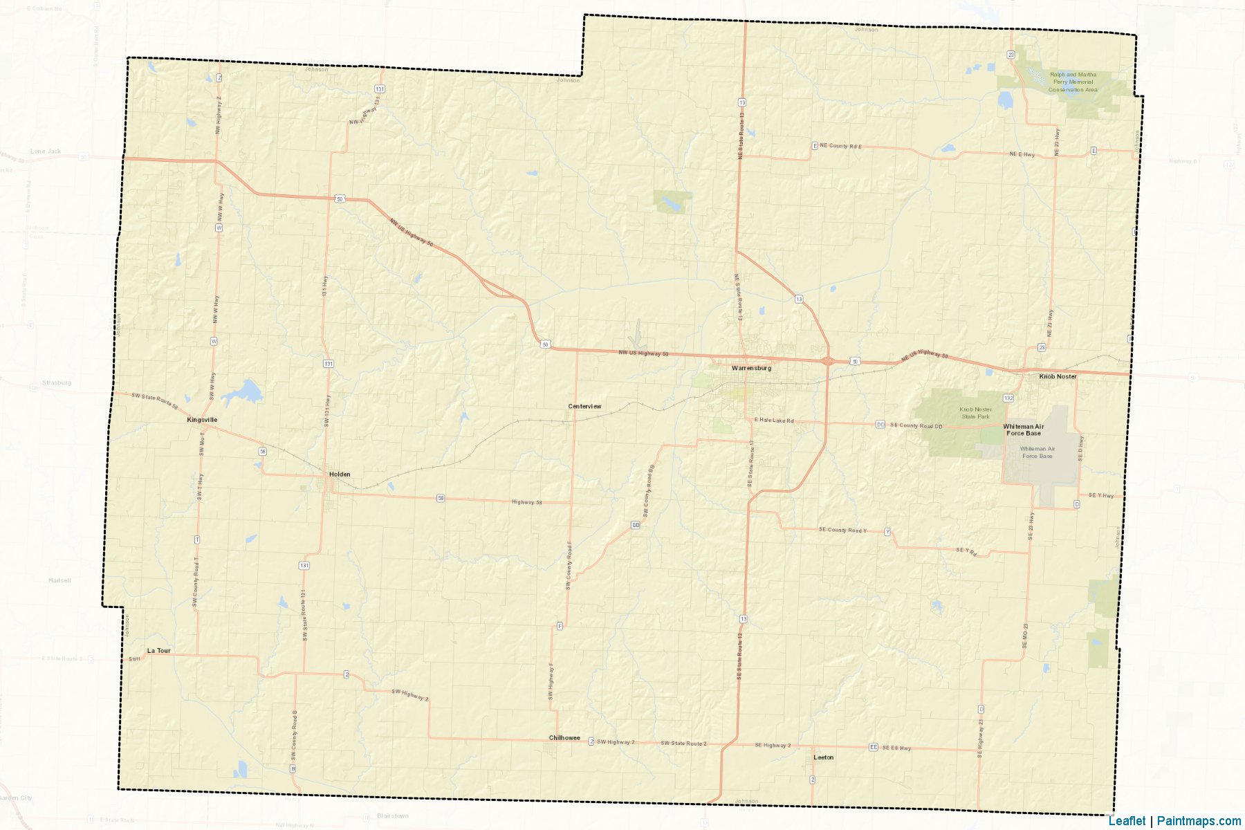 Muestras de recorte de mapas Johnson (Missouri)-2