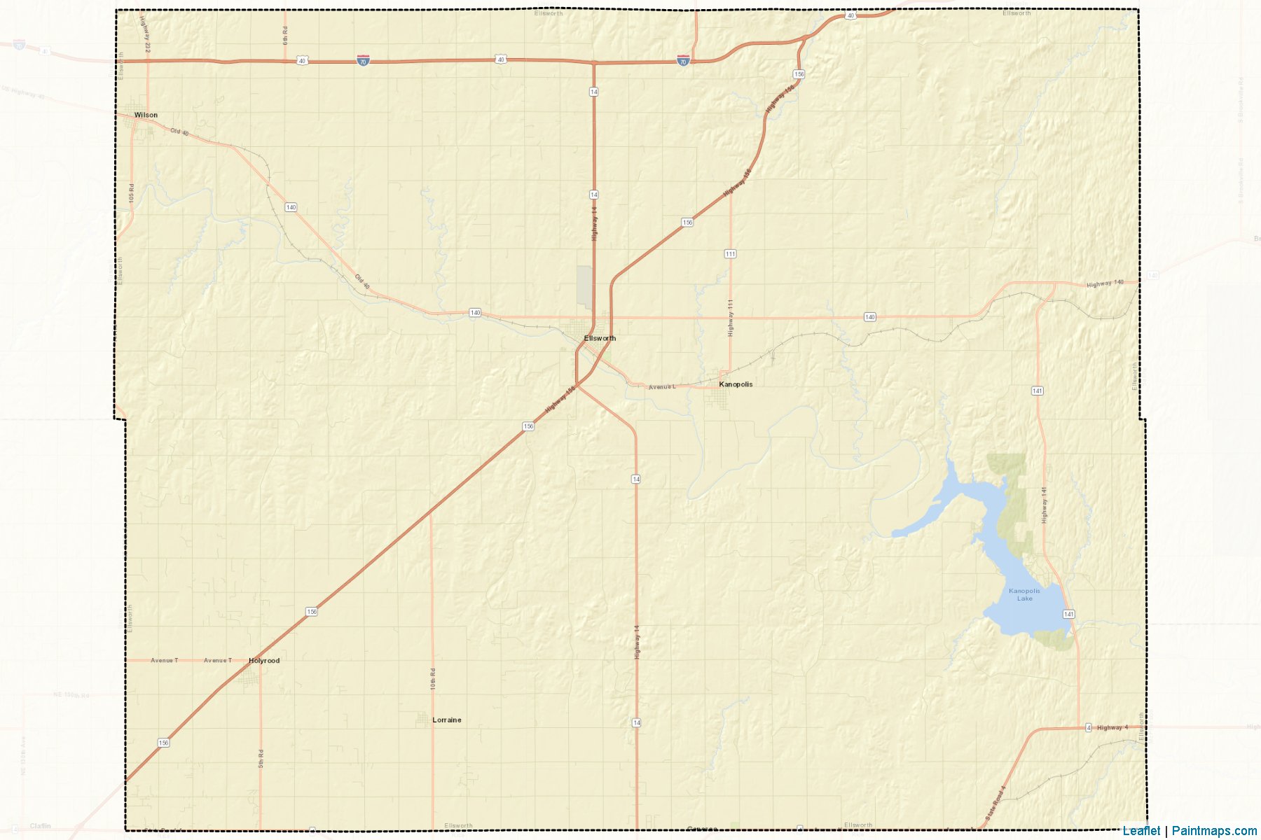 Ellsworth (Kansas) Map Cropping Samples-2