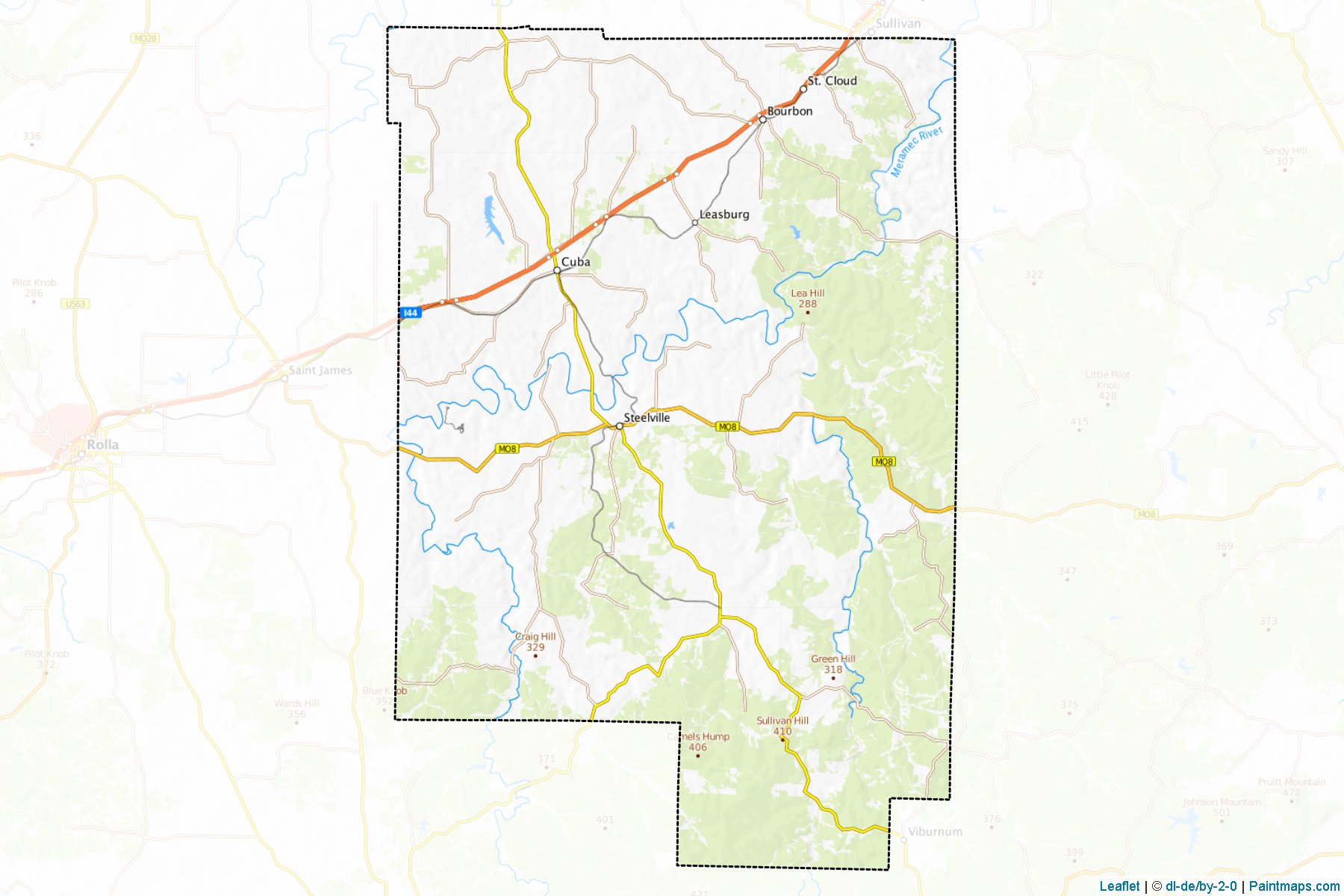 Crawford (Missouri) Map Cropping Samples-1