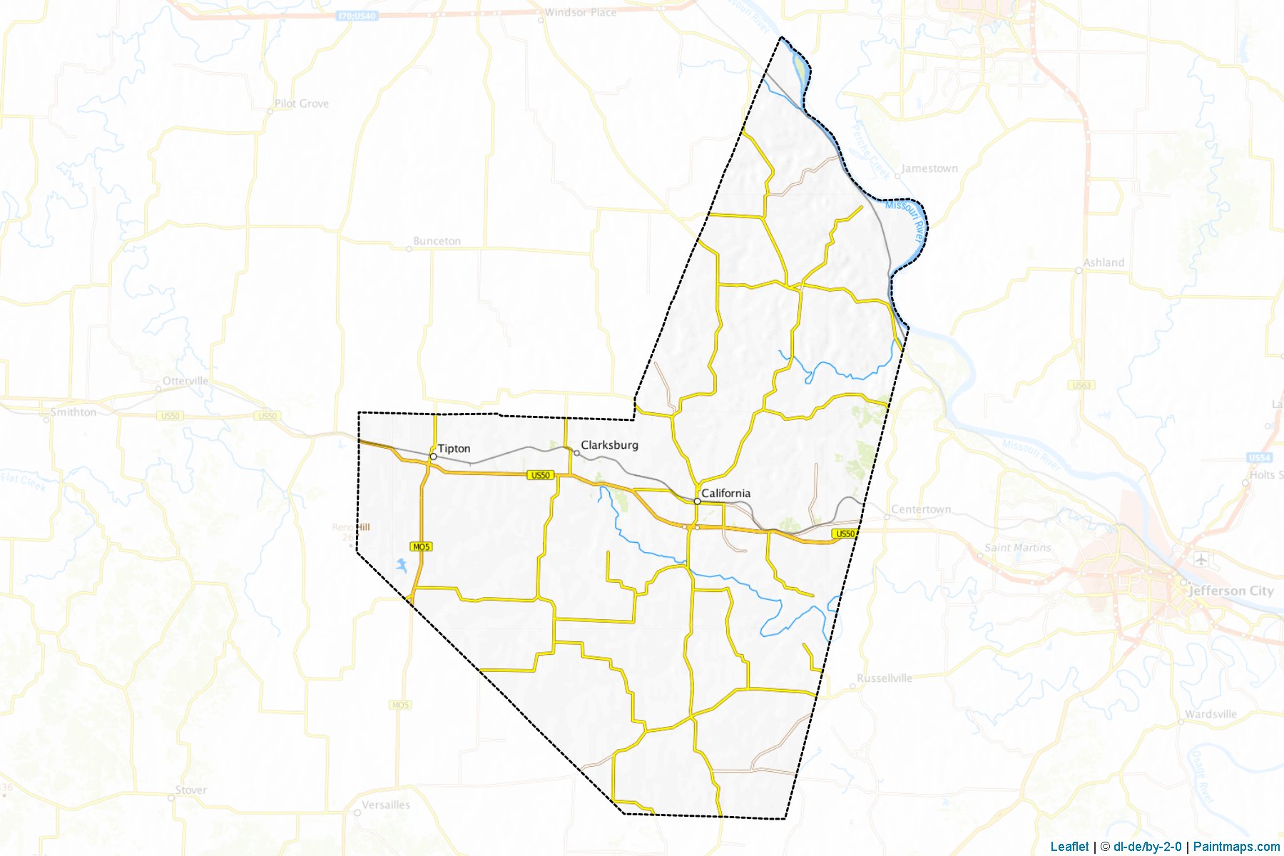 Moniteau (Missouri) Map Cropping Samples-1