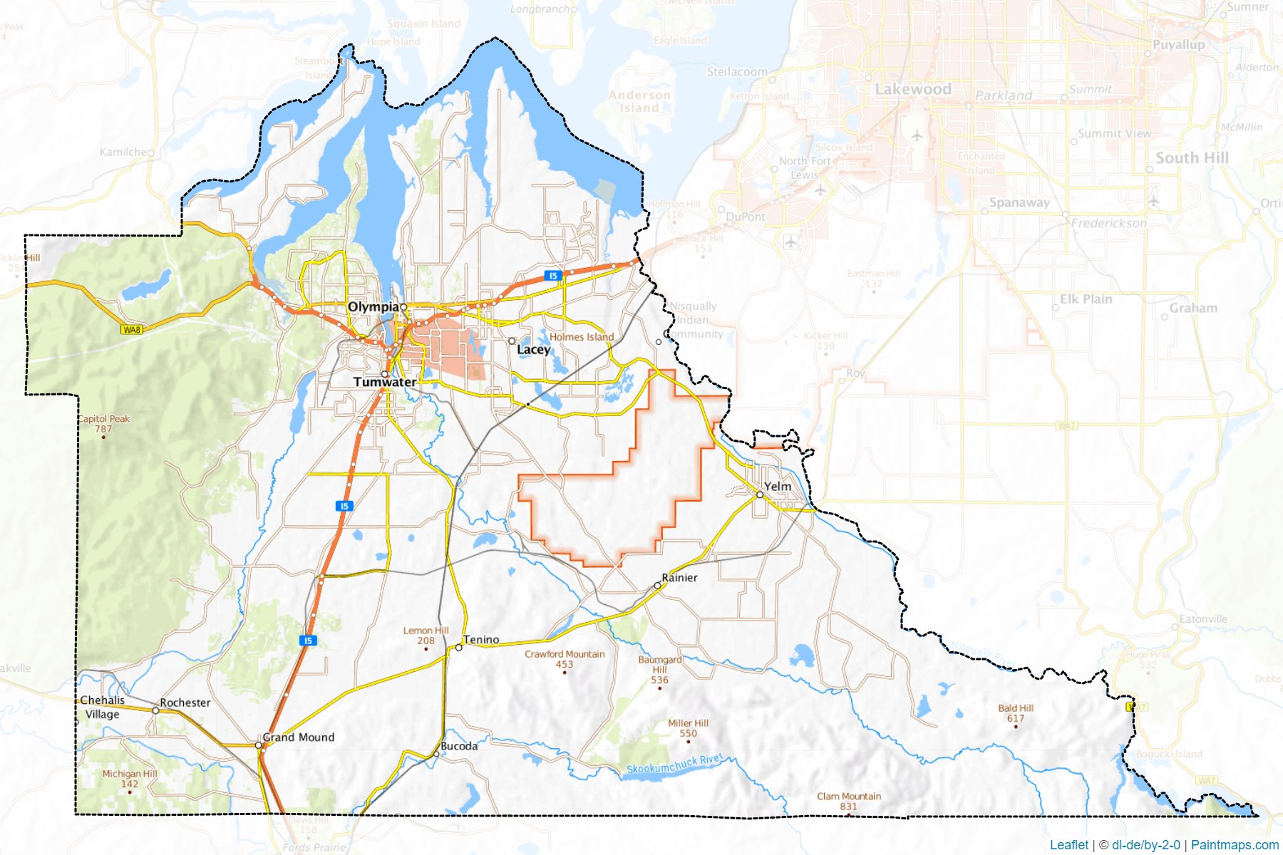 Thurston (Washington) Map Cropping Samples-1