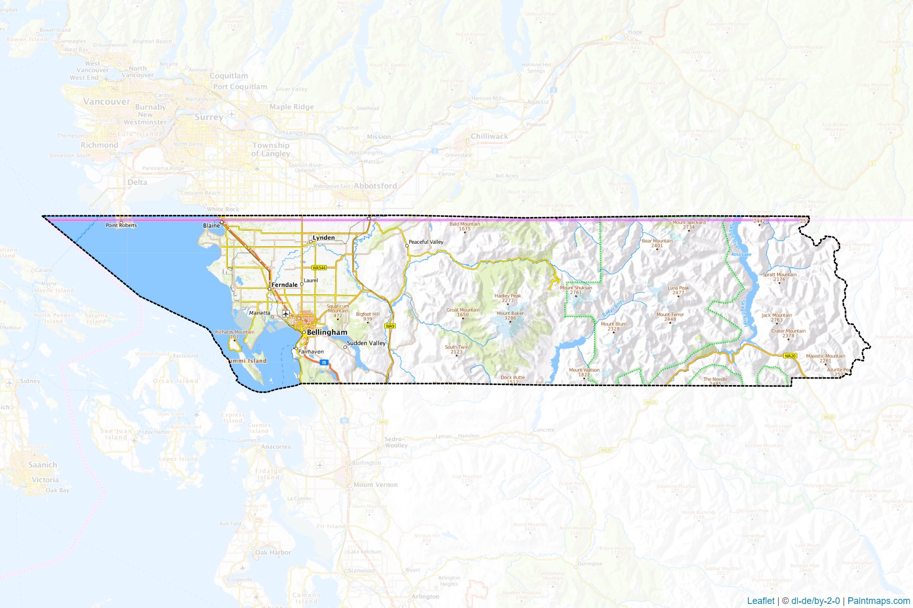 Muestras de recorte de mapas Whatcom (Washington)-1