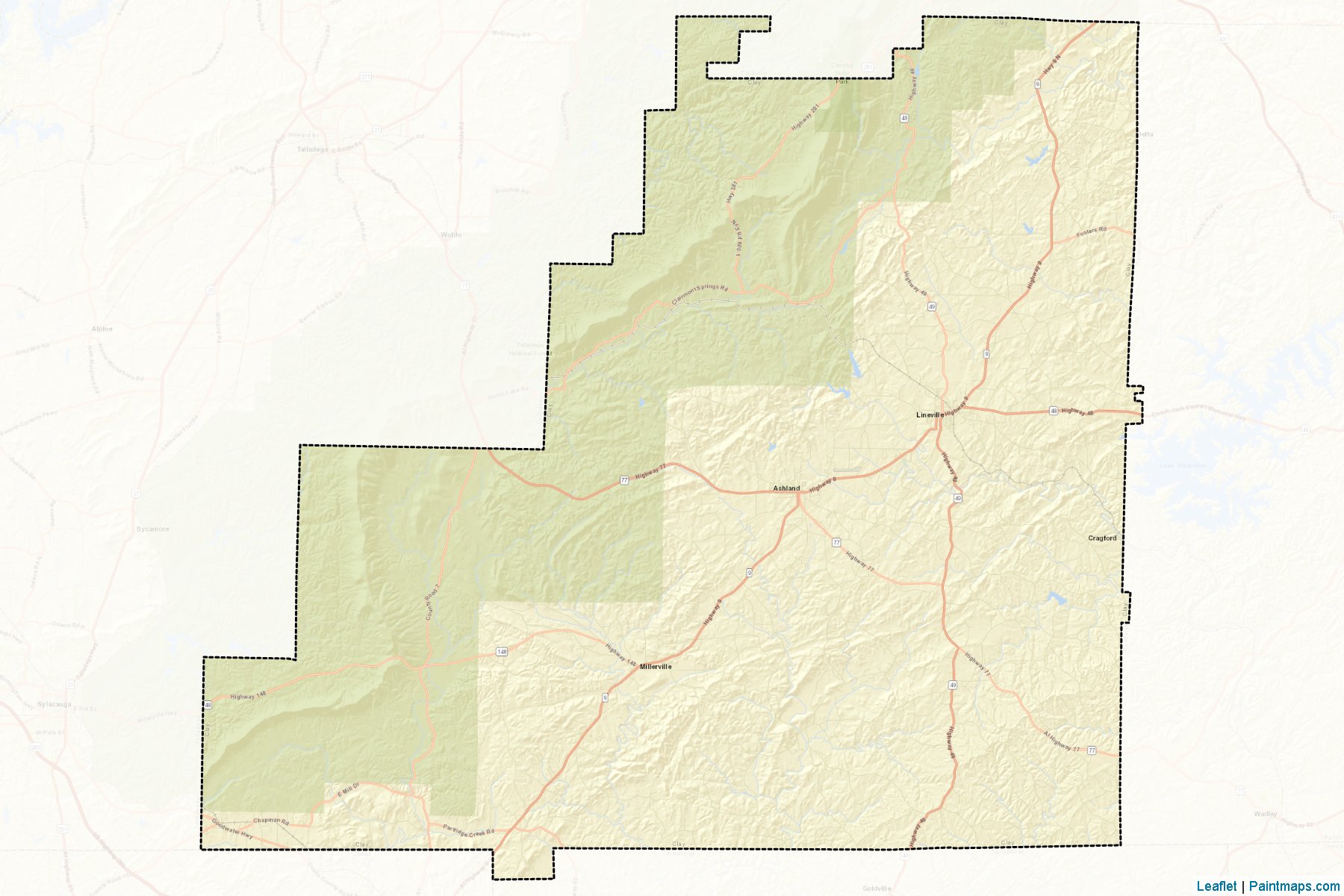 Clay (Alabama) Map Cropping Samples-2