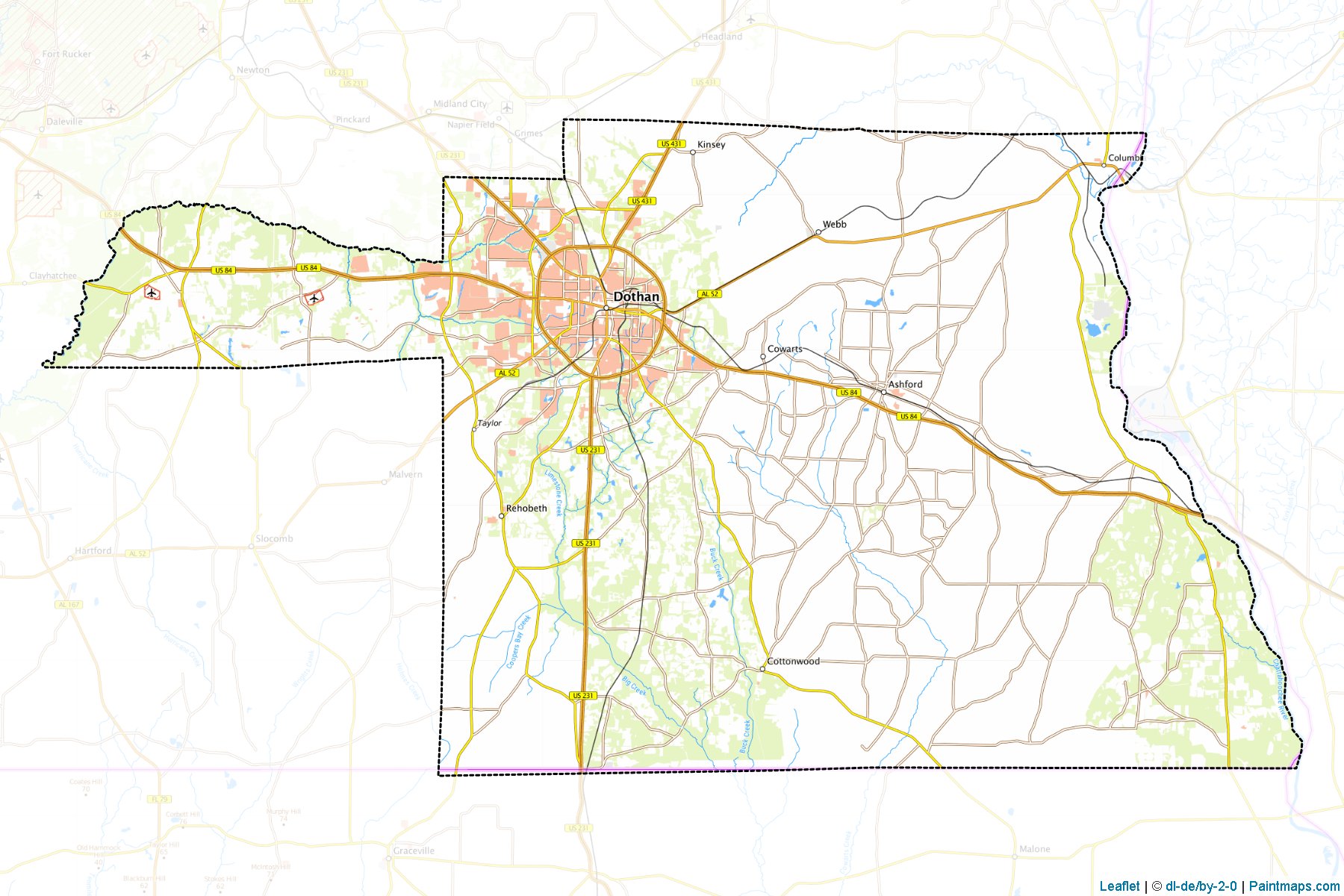 Muestras de recorte de mapas Houston (Alabama)-1