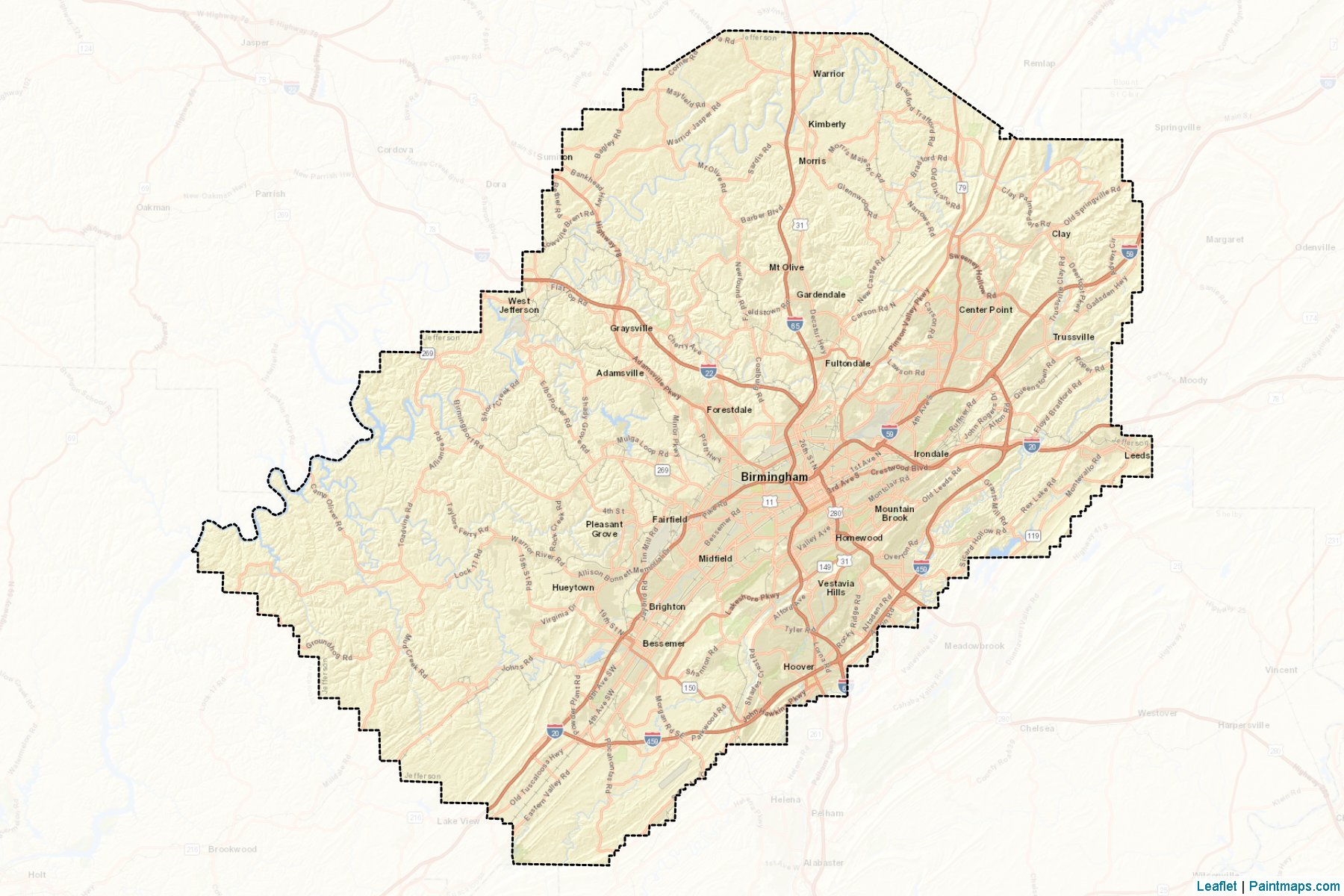 Jefferson (Alabama) Map Cropping Samples-2