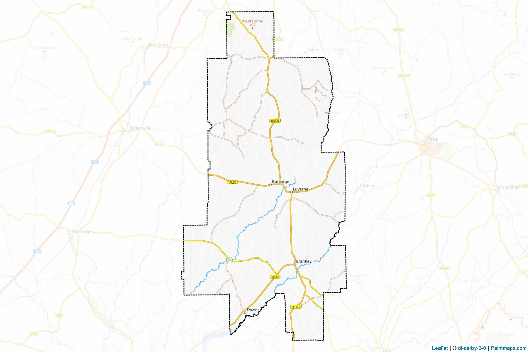 Crenshaw (Alabama) Haritası Örnekleri-1