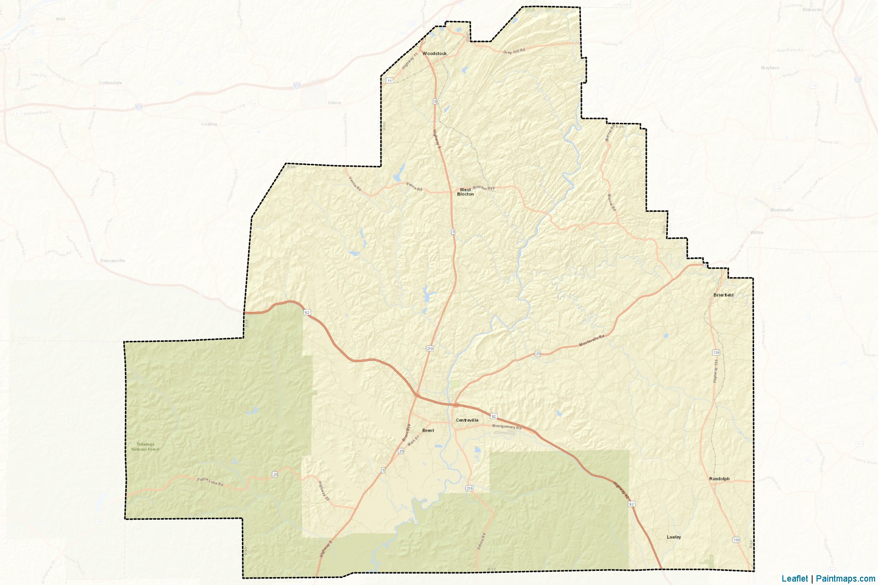 Bibb (Alabama) Map Cropping Samples-2