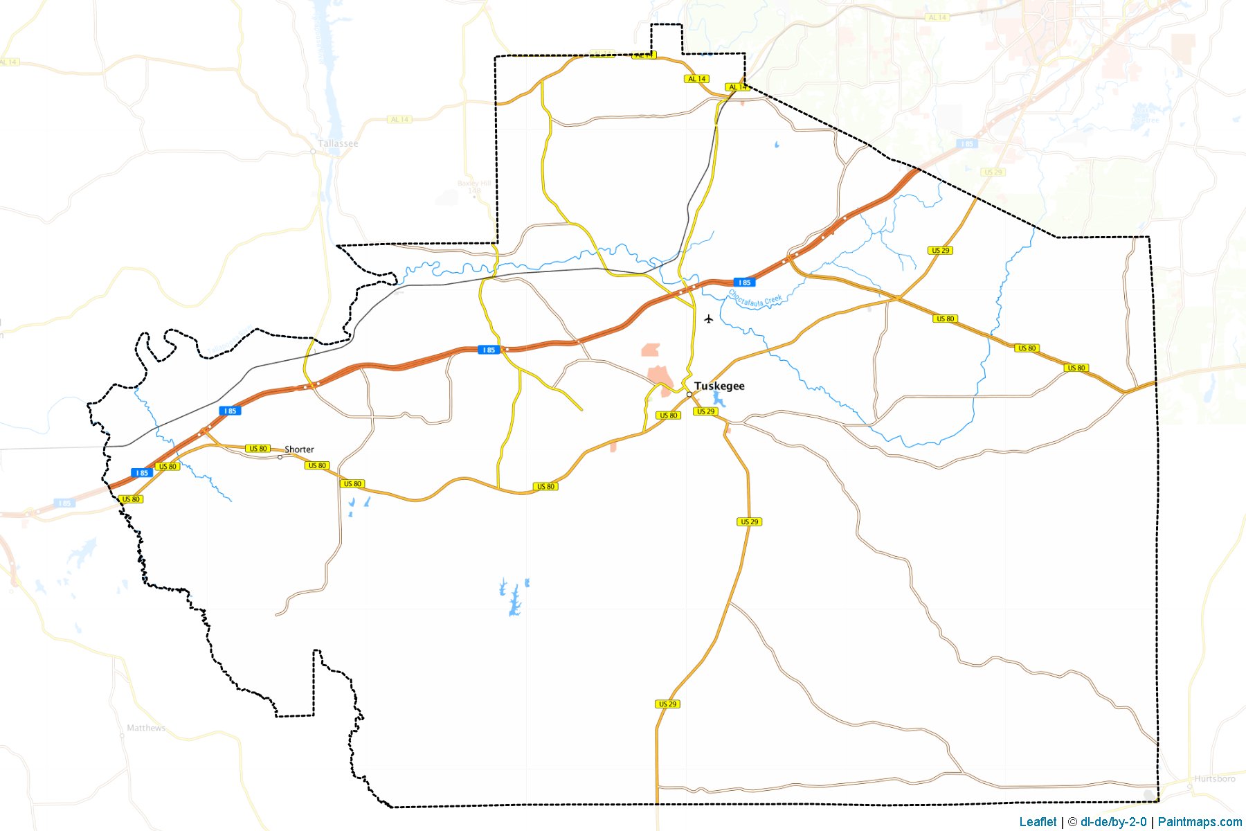 Macon (Alabama) Haritası Örnekleri-1