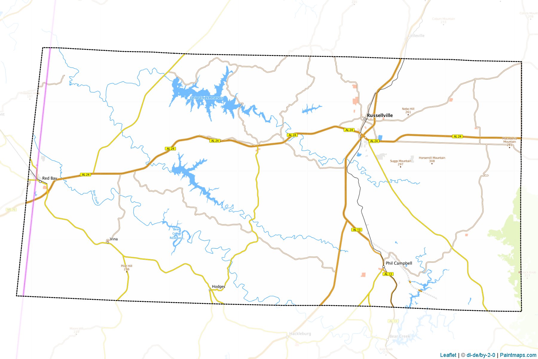 Franklin (Alabama) Map Cropping Samples-1