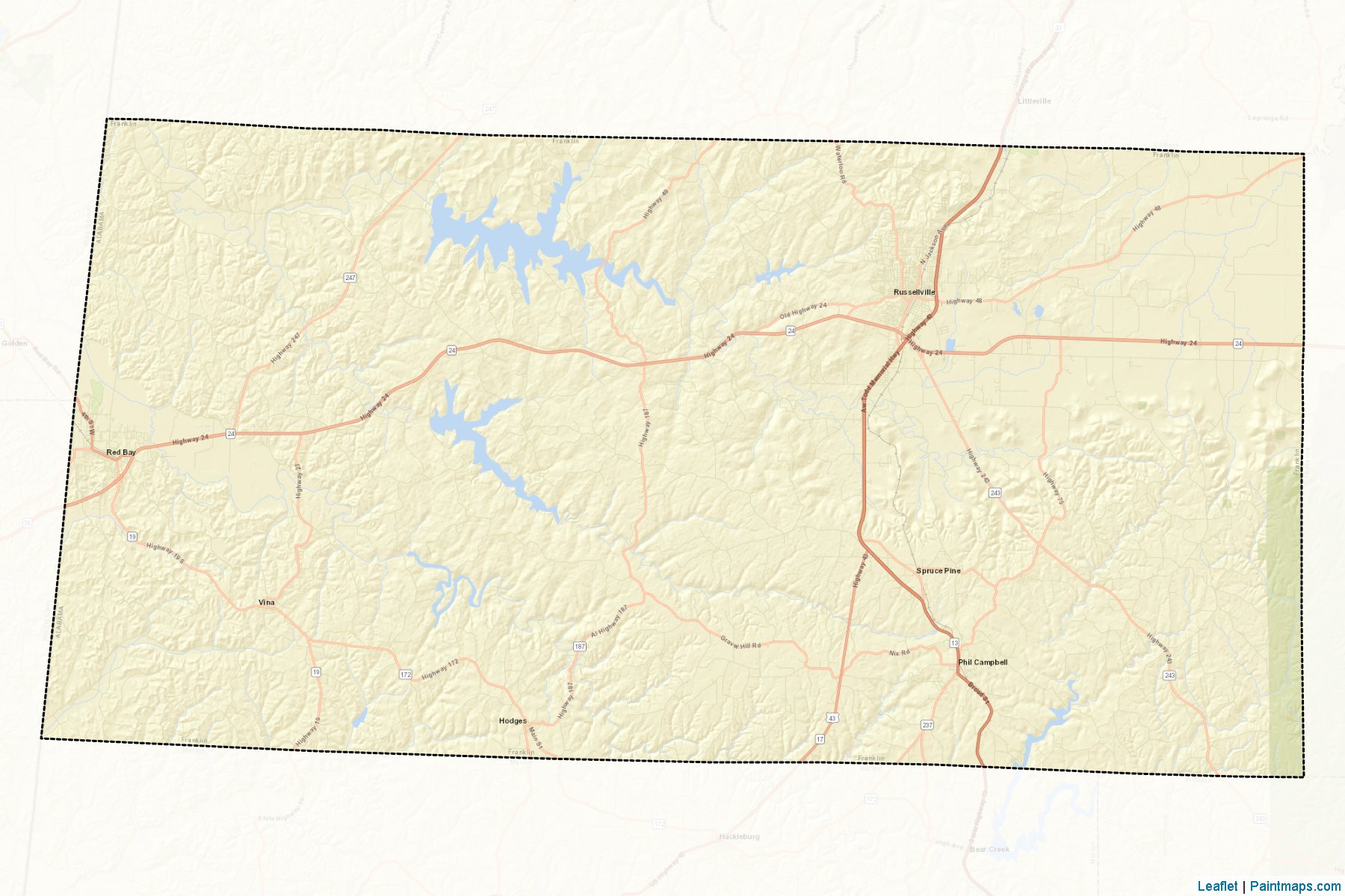 Franklin (Alabama) Map Cropping Samples-2