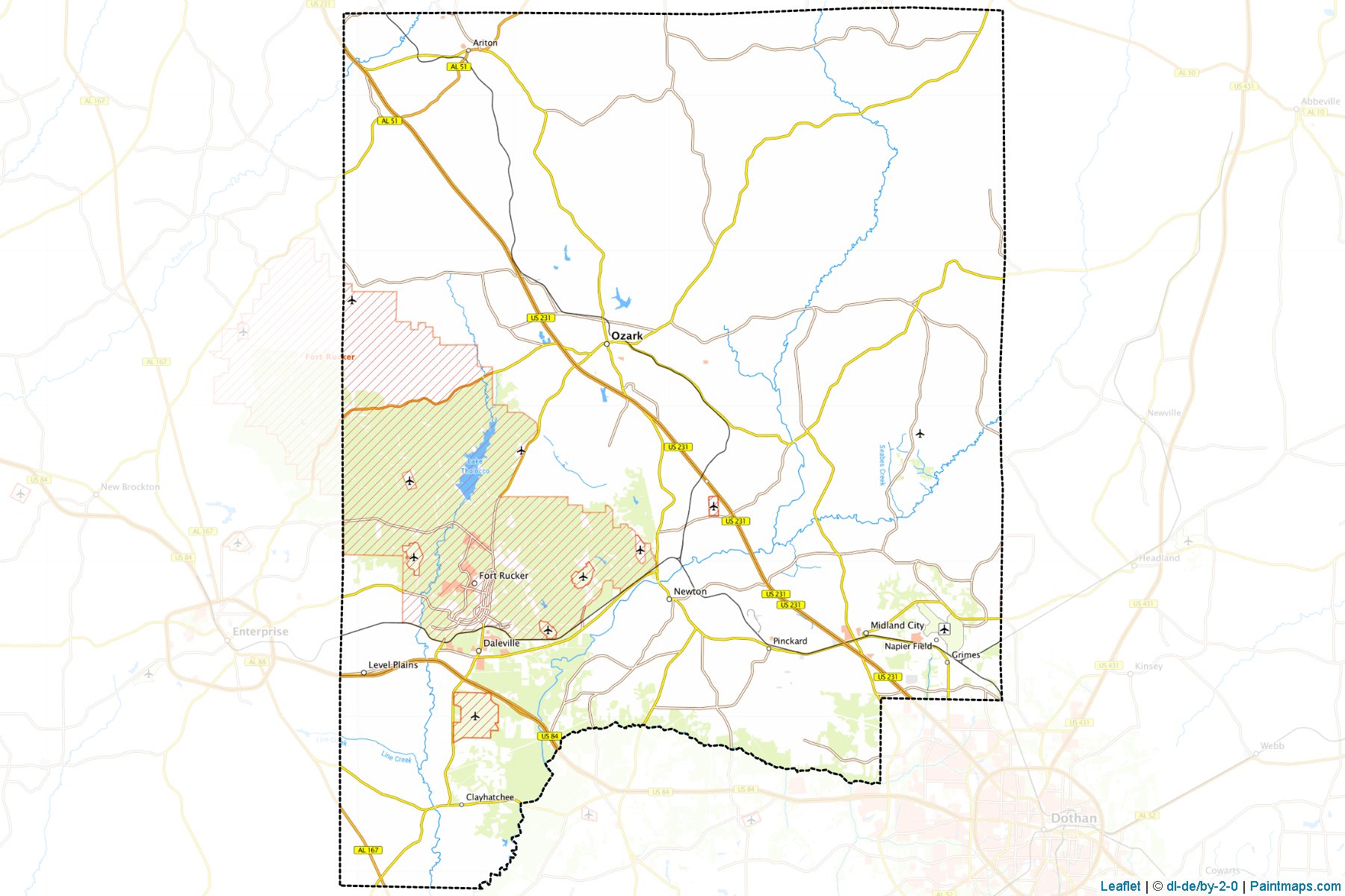 Muestras de recorte de mapas Dale (Alabama)-1