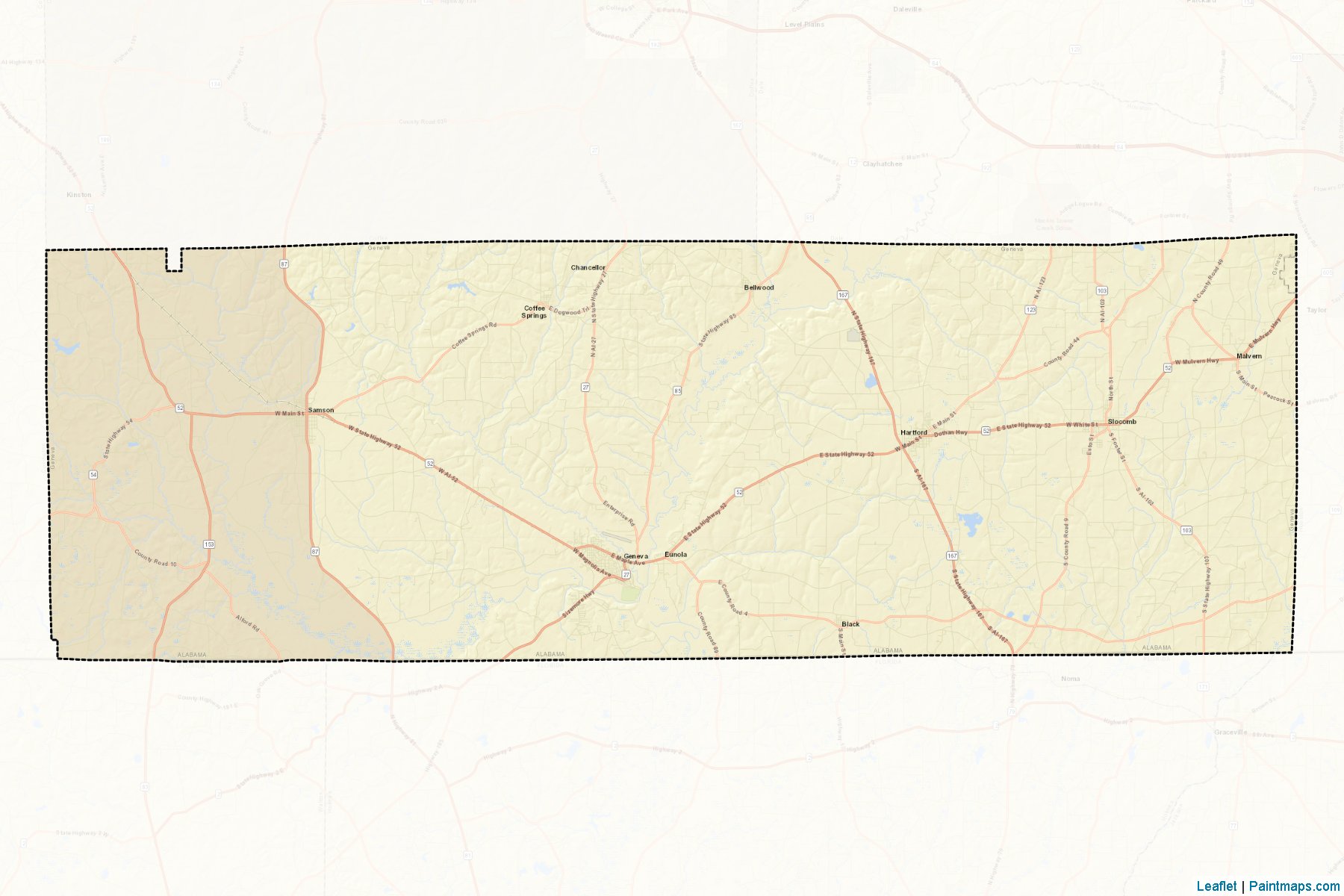 Muestras de recorte de mapas Geneva (Alabama)-2