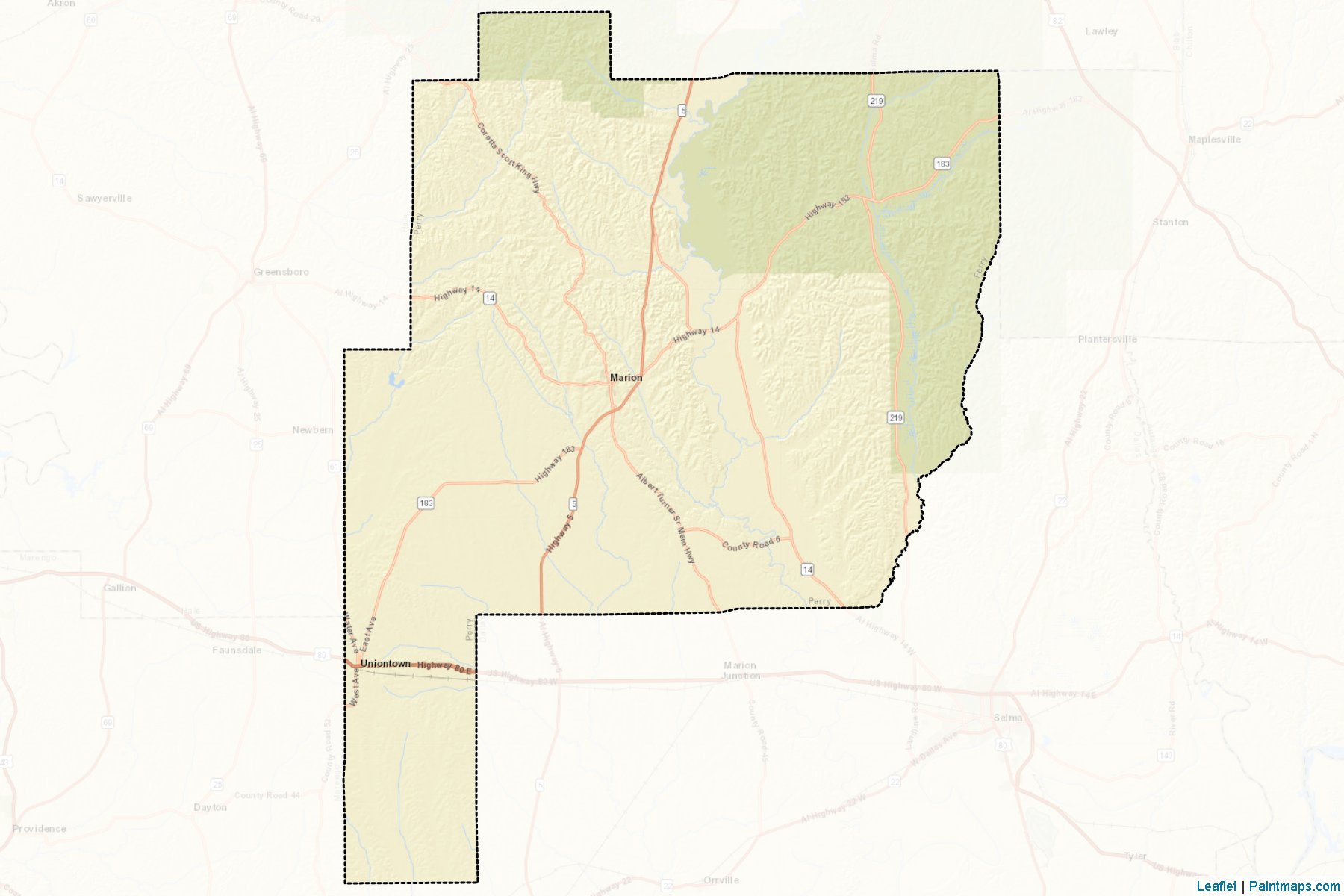 Muestras de recorte de mapas Perry (Alabama)-2