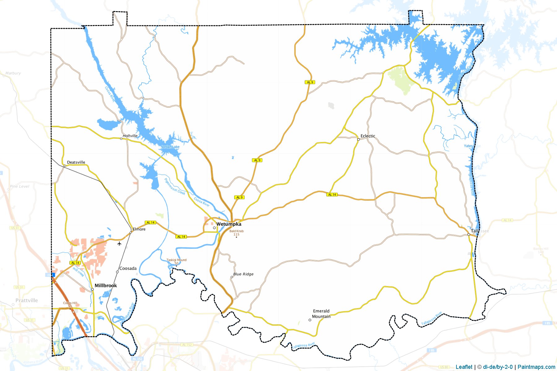 Elmore (Alabama) Map Cropping Samples-1