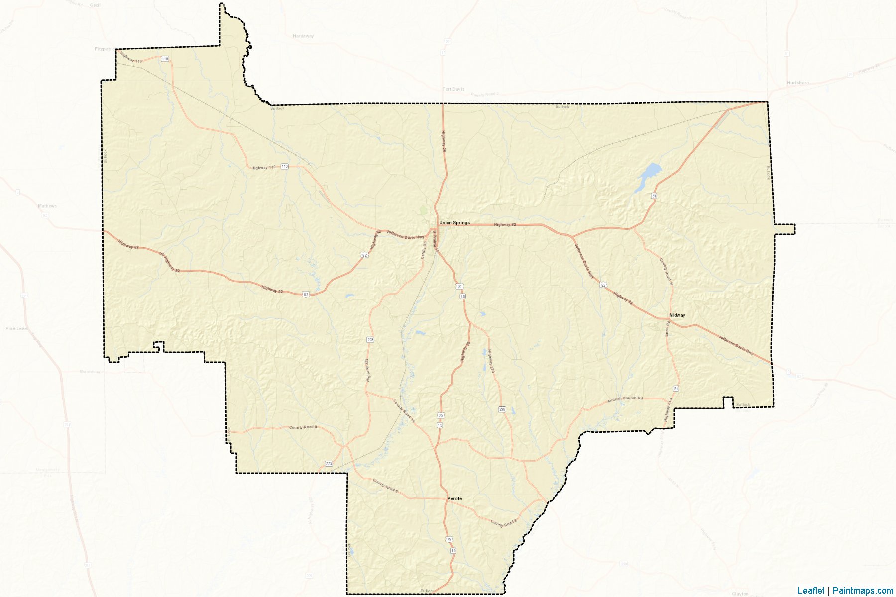 Muestras de recorte de mapas Bullock (Alabama)-2