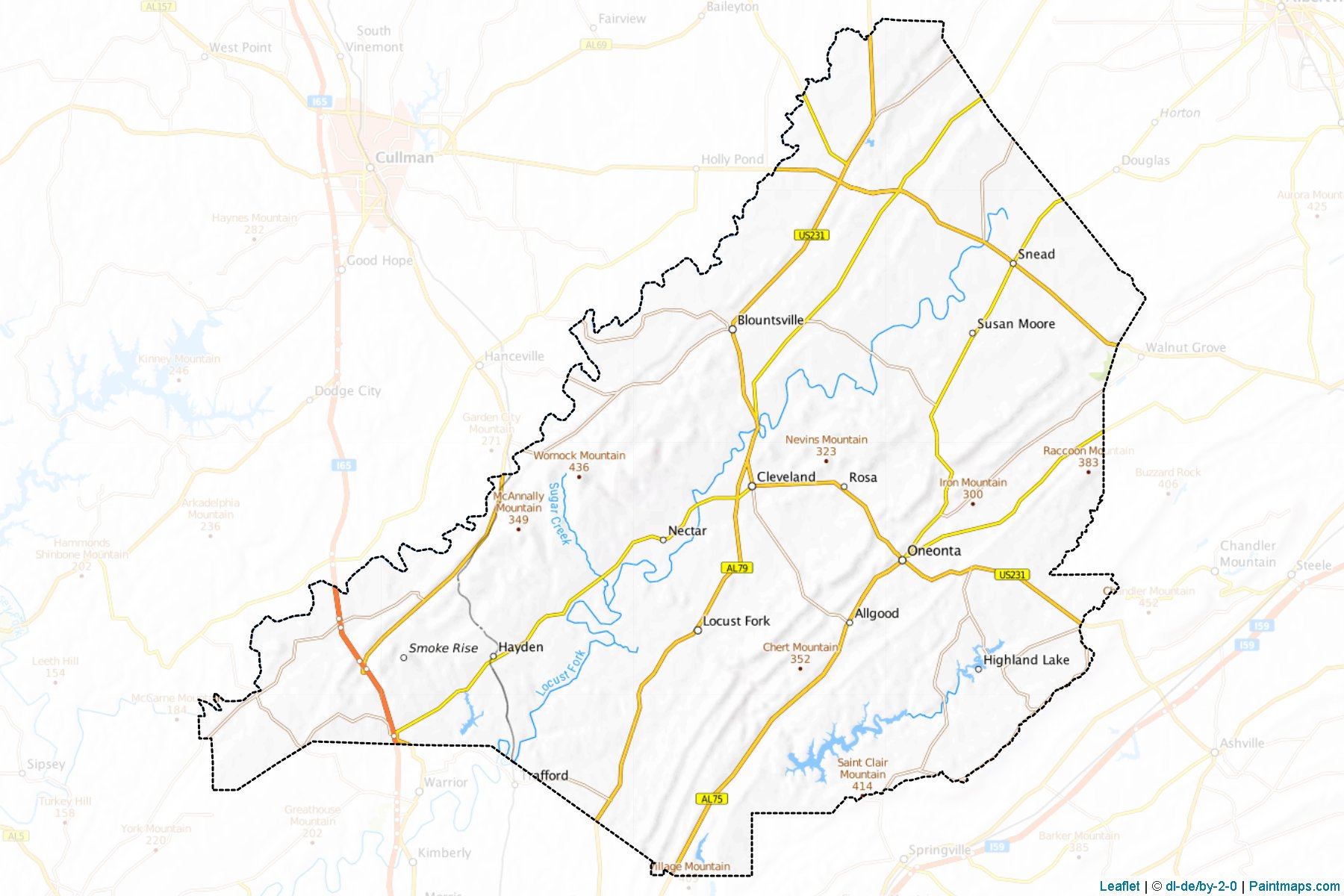 Blount (Alabama) Map Cropping Samples-1