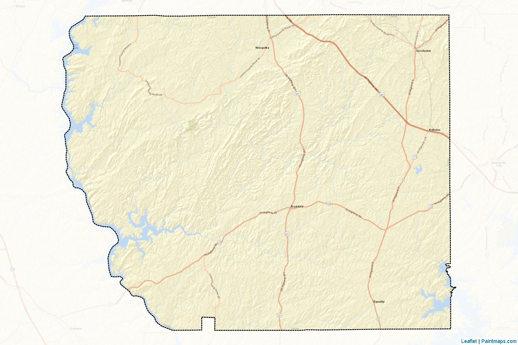 Muestras de recorte de mapas Coosa (Alabama)-2