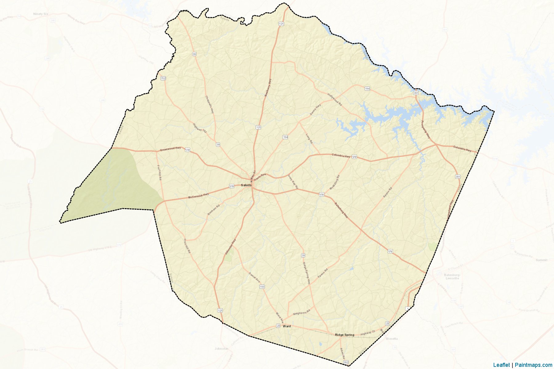 Saluda (South Carolina) Map Cropping Samples-2