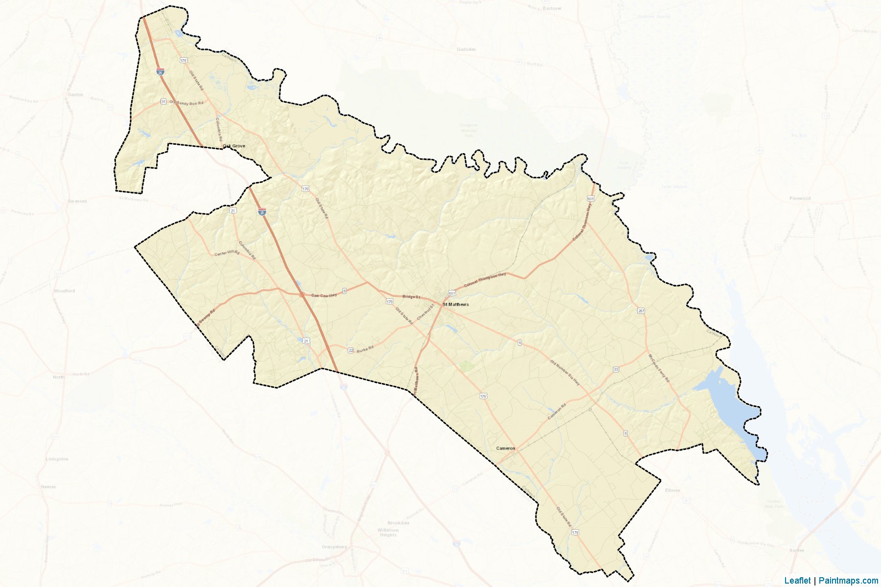 Calhoun (South Carolina) Map Cropping Samples-2