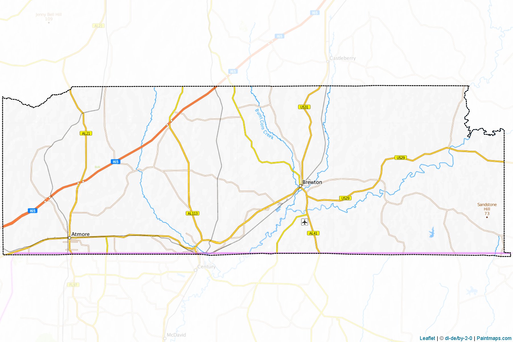 Escambia (Alabama) Map Cropping Samples-1