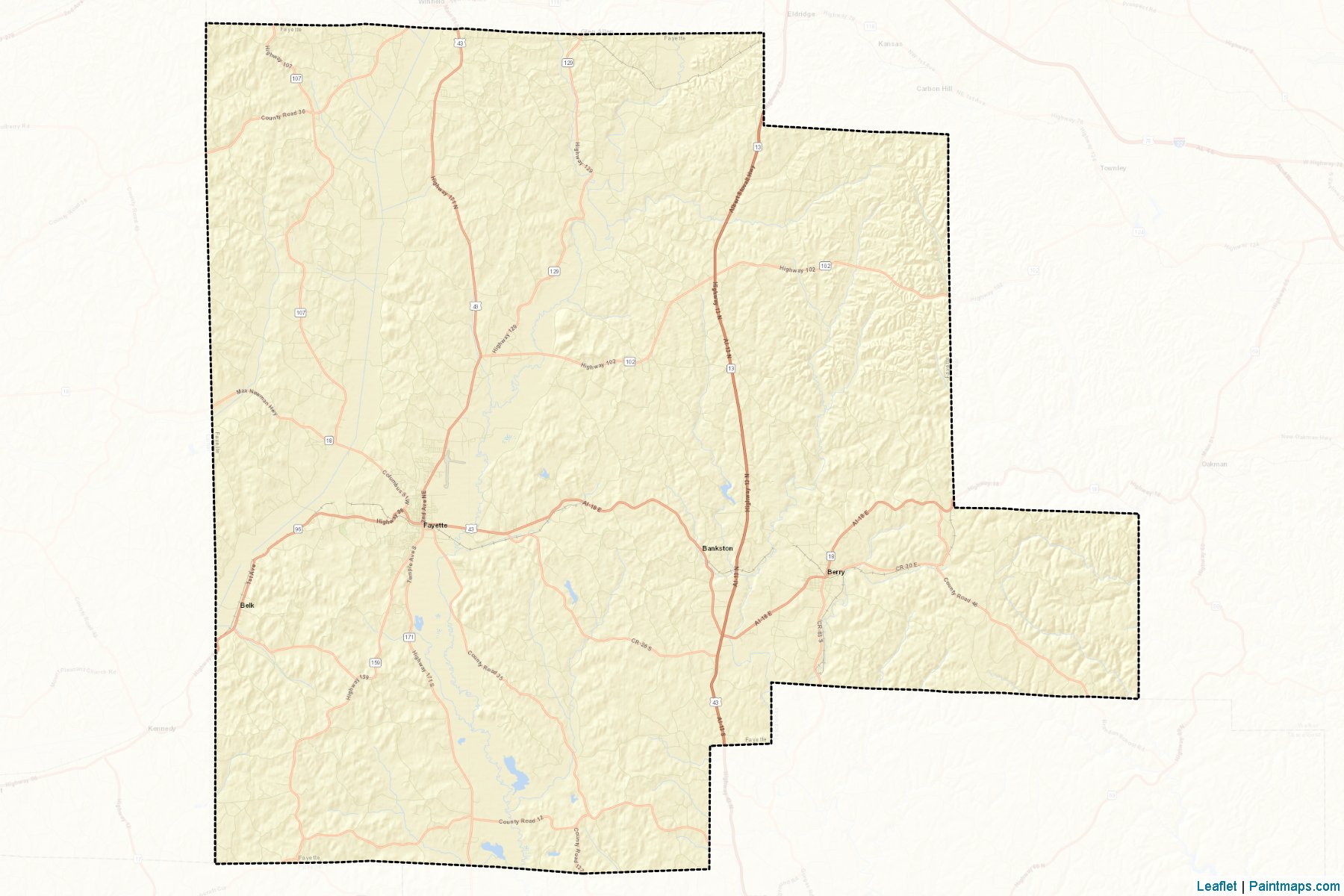 Fayette (Alabama) Map Cropping Samples-2