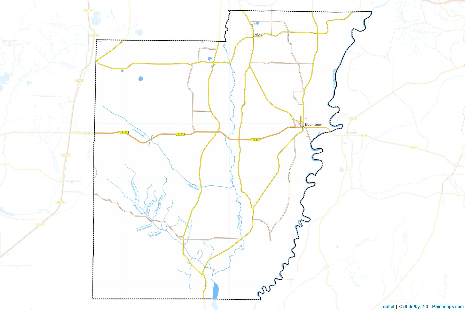 Calhoun (Florida) Map Cropping Samples-1