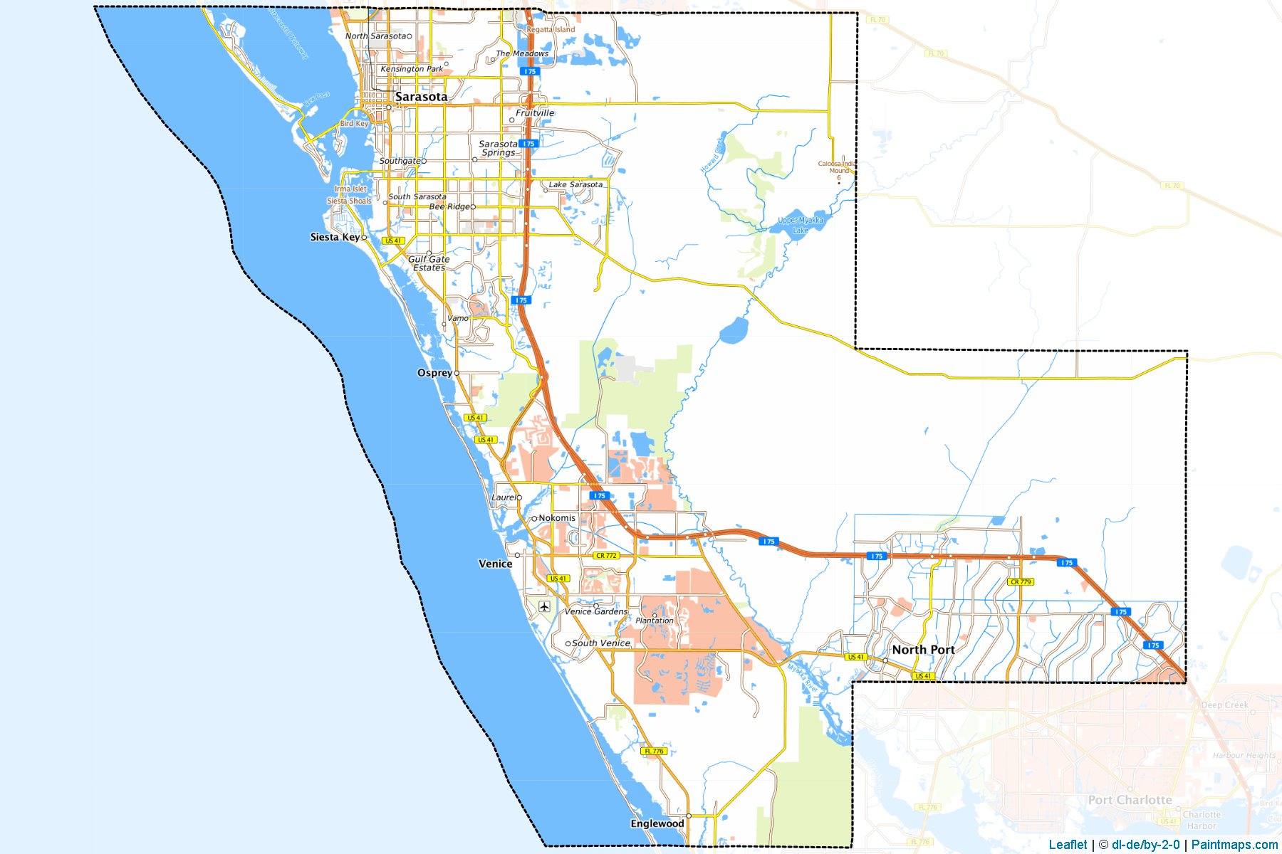 Sarasota (Florida) Map Cropping Samples-1