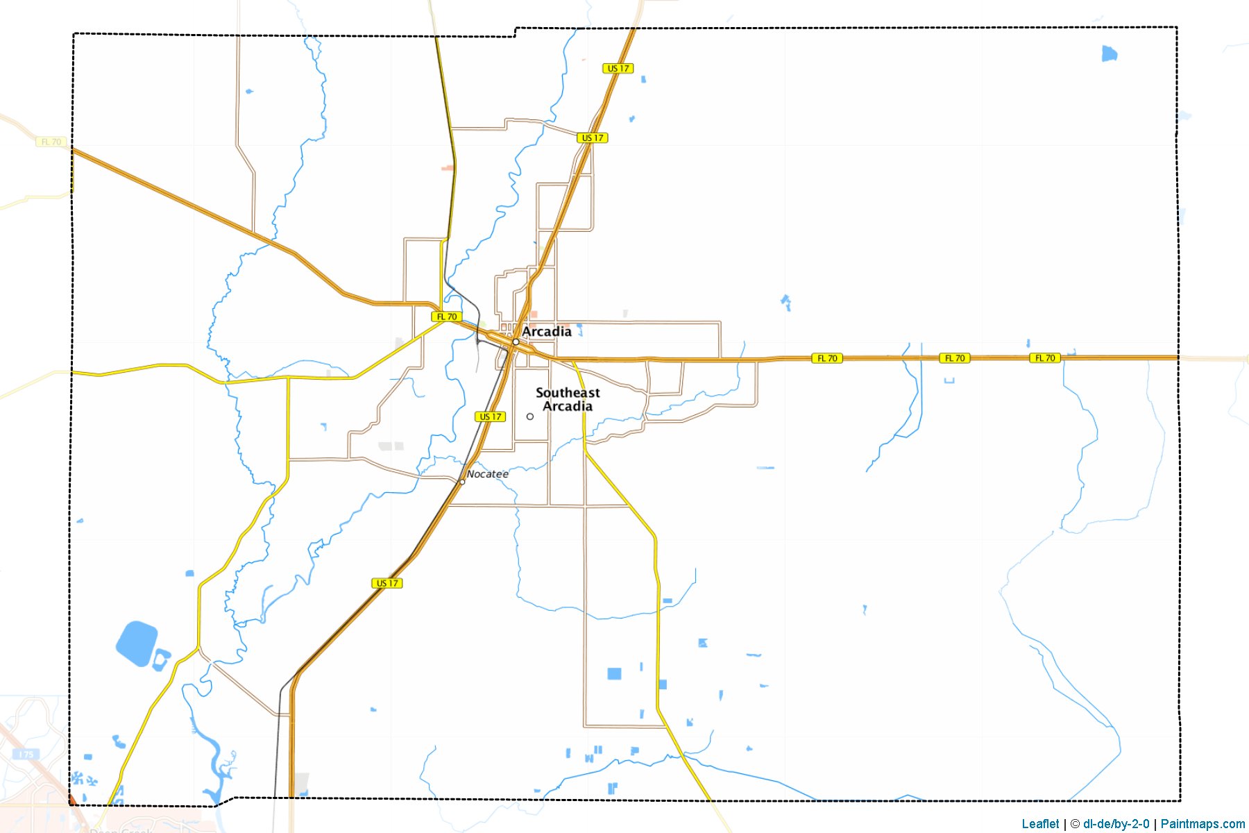 Muestras de recorte de mapas DeSoto (Florida)-1