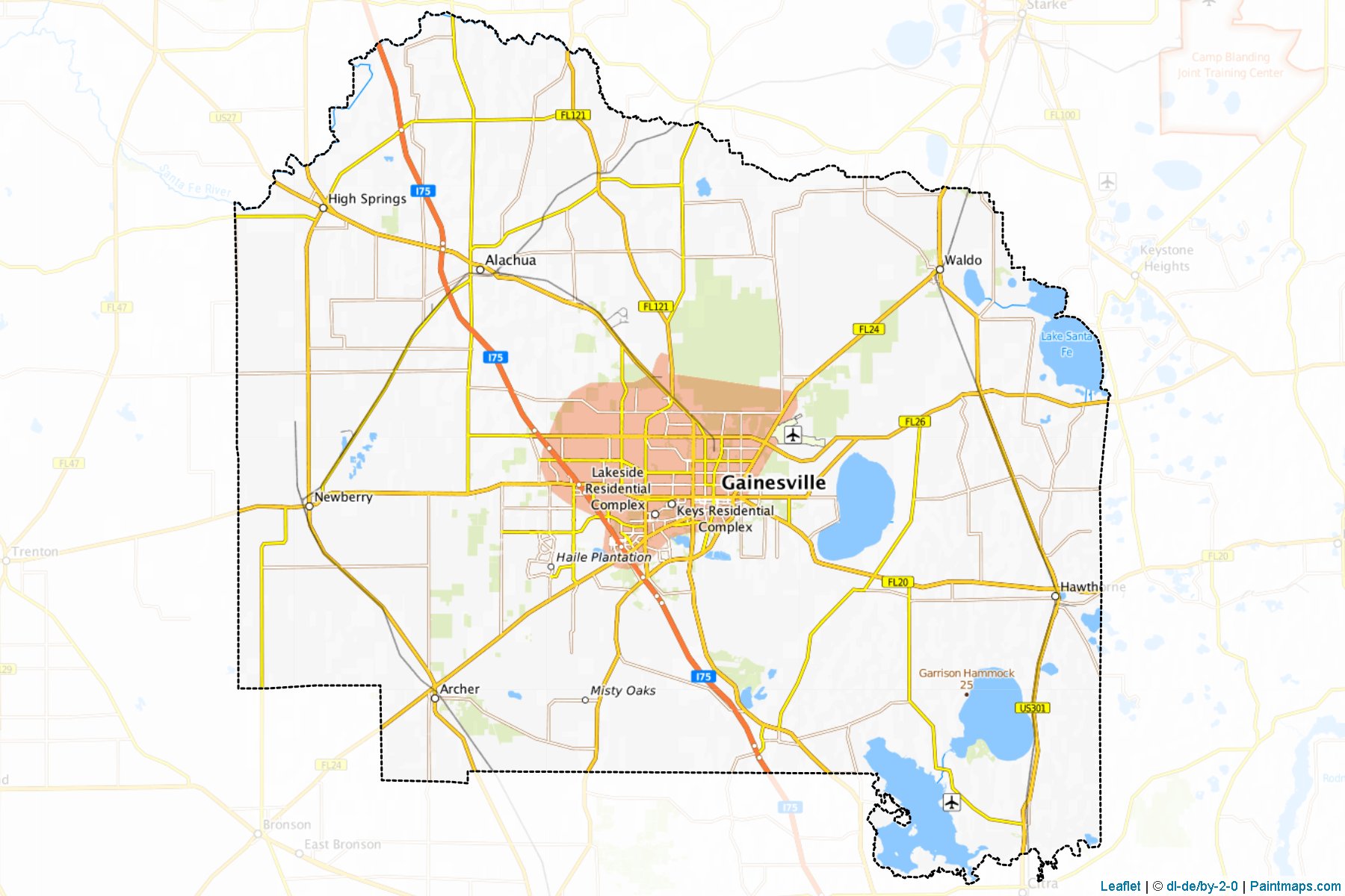 Alachua (Florida) Map Cropping Samples-1